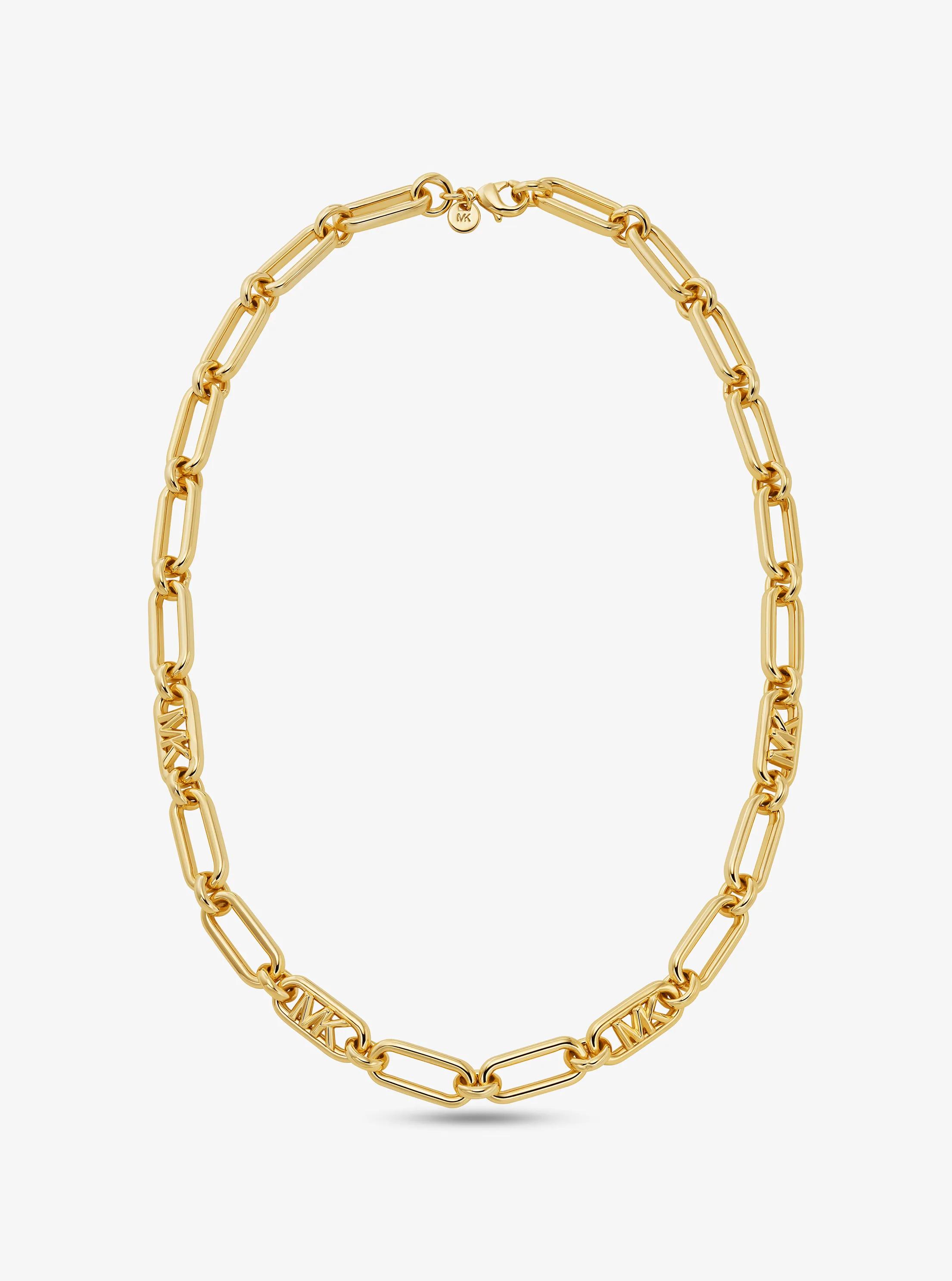 MK Precious Metal-Plated Brass Chain Link Necklace - Gold - Michael Kors