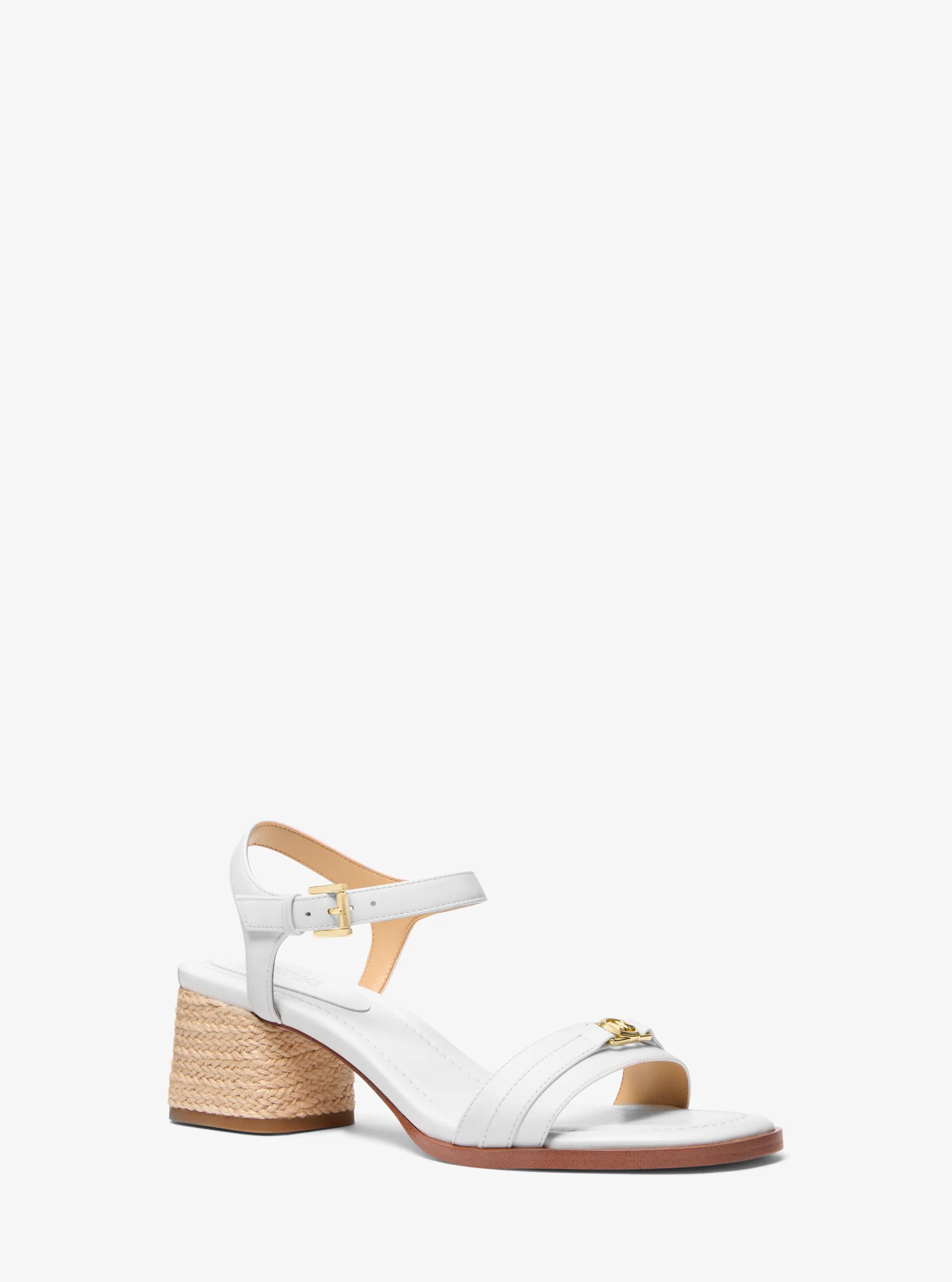MK Sandale Mandy en cuir - Blanc - Michael Kors