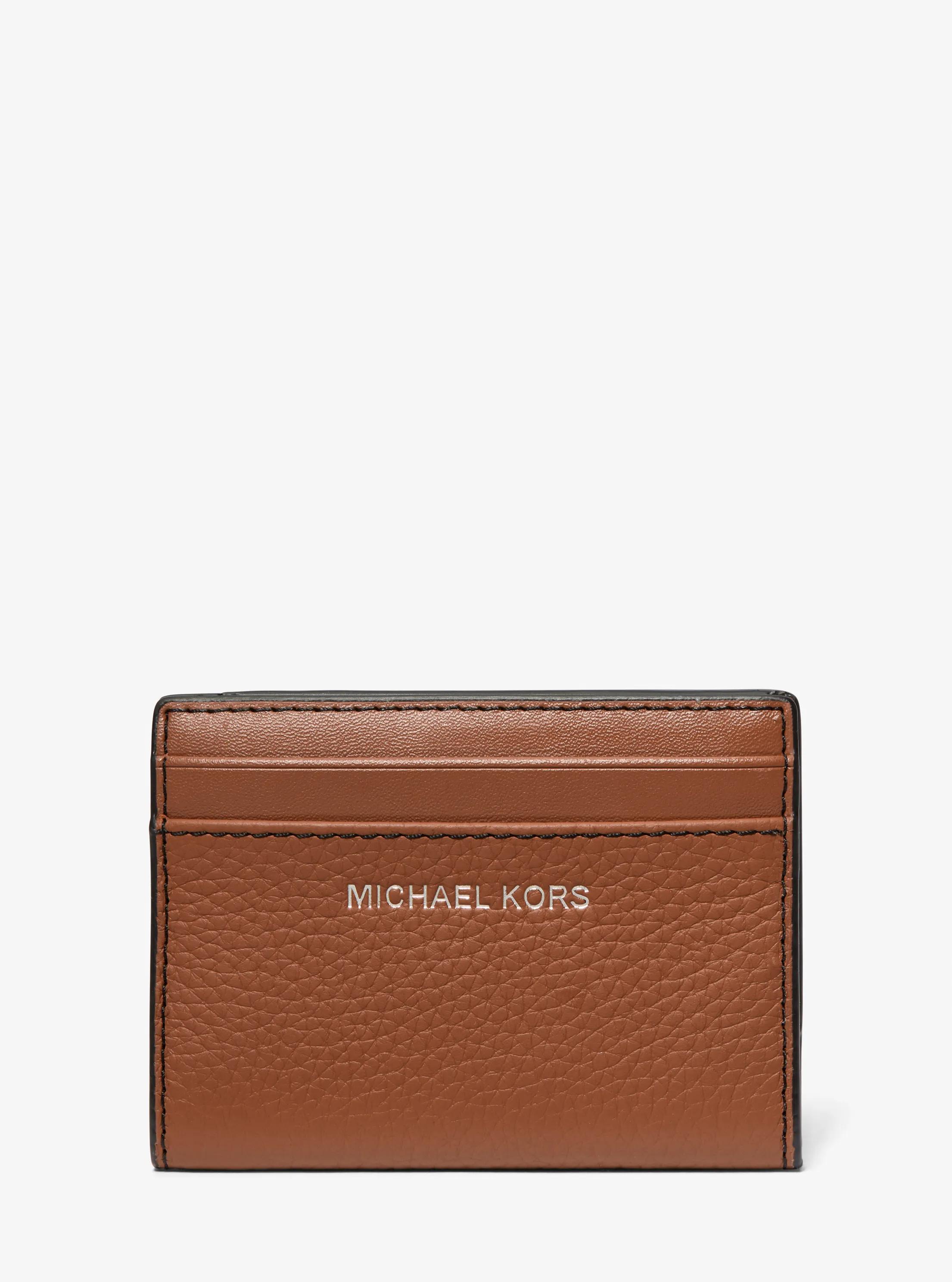 Hudson Pebbled Leather Bifold Wallet in LUGGAGE | Michael Kors