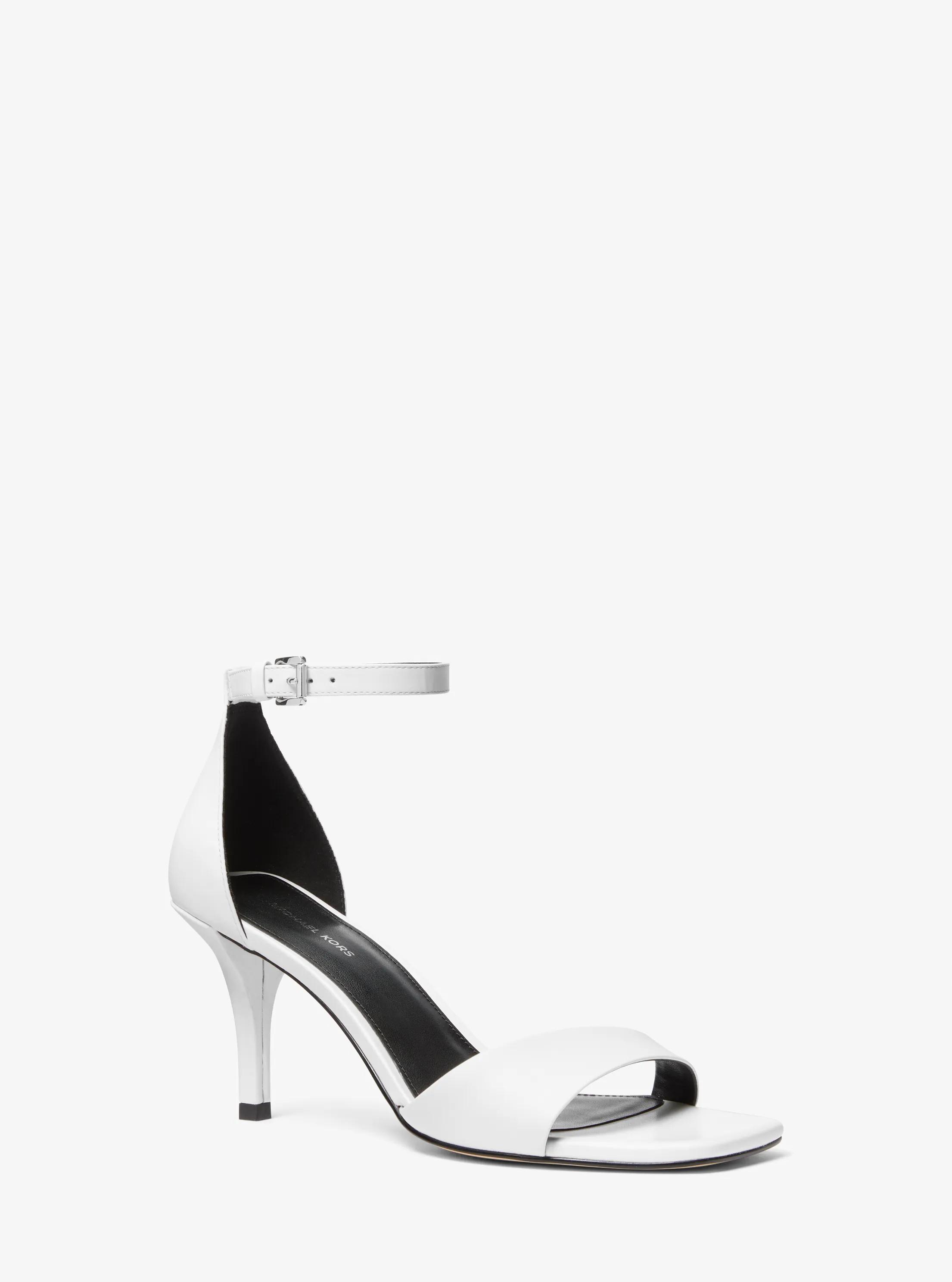 Jaida Leather Sandal in OPTIC WHITE | Michael Kors