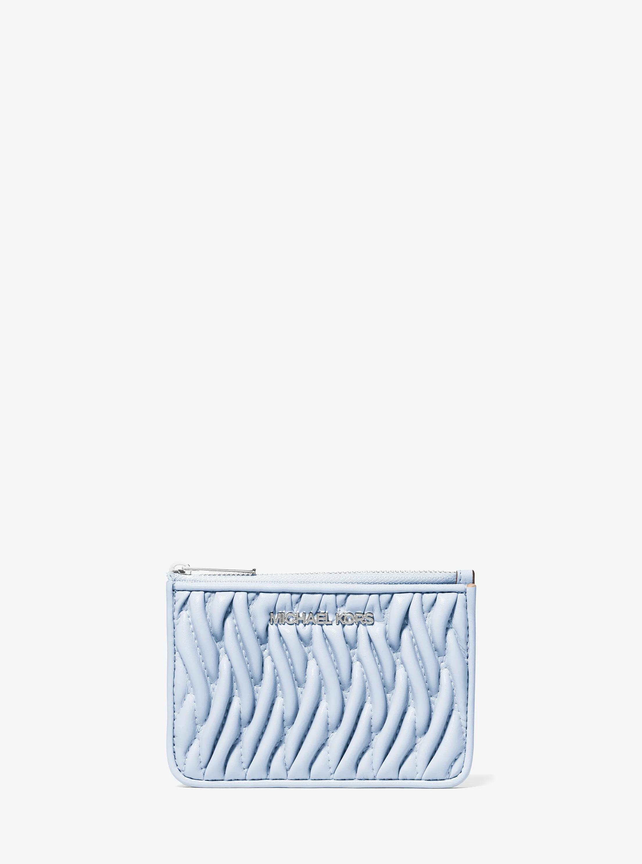 Petit porte-monnaie Jet Set Travel matelass&eacute; in OC&Eacute;AN P&Acirc;LE | Michael Kors