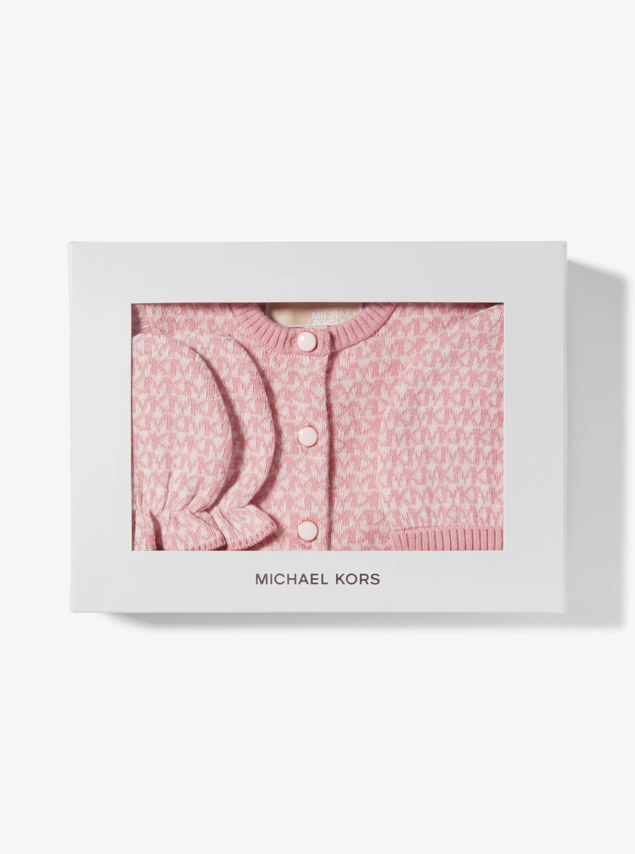 Logo Jacquard Cotton 4-Piece Baby Gift Set