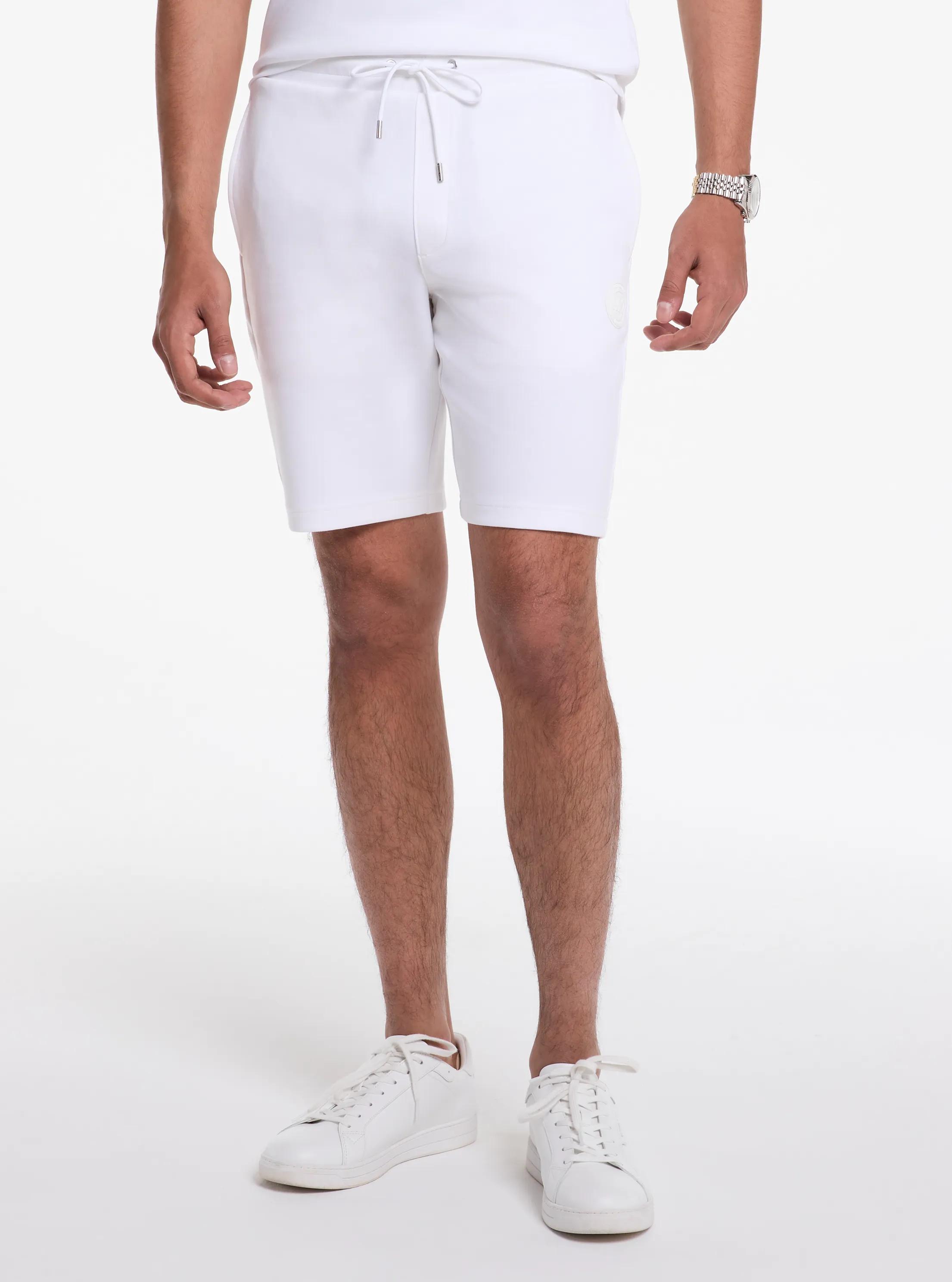 Cotton Blend Shorts in WHITE | Michael Kors