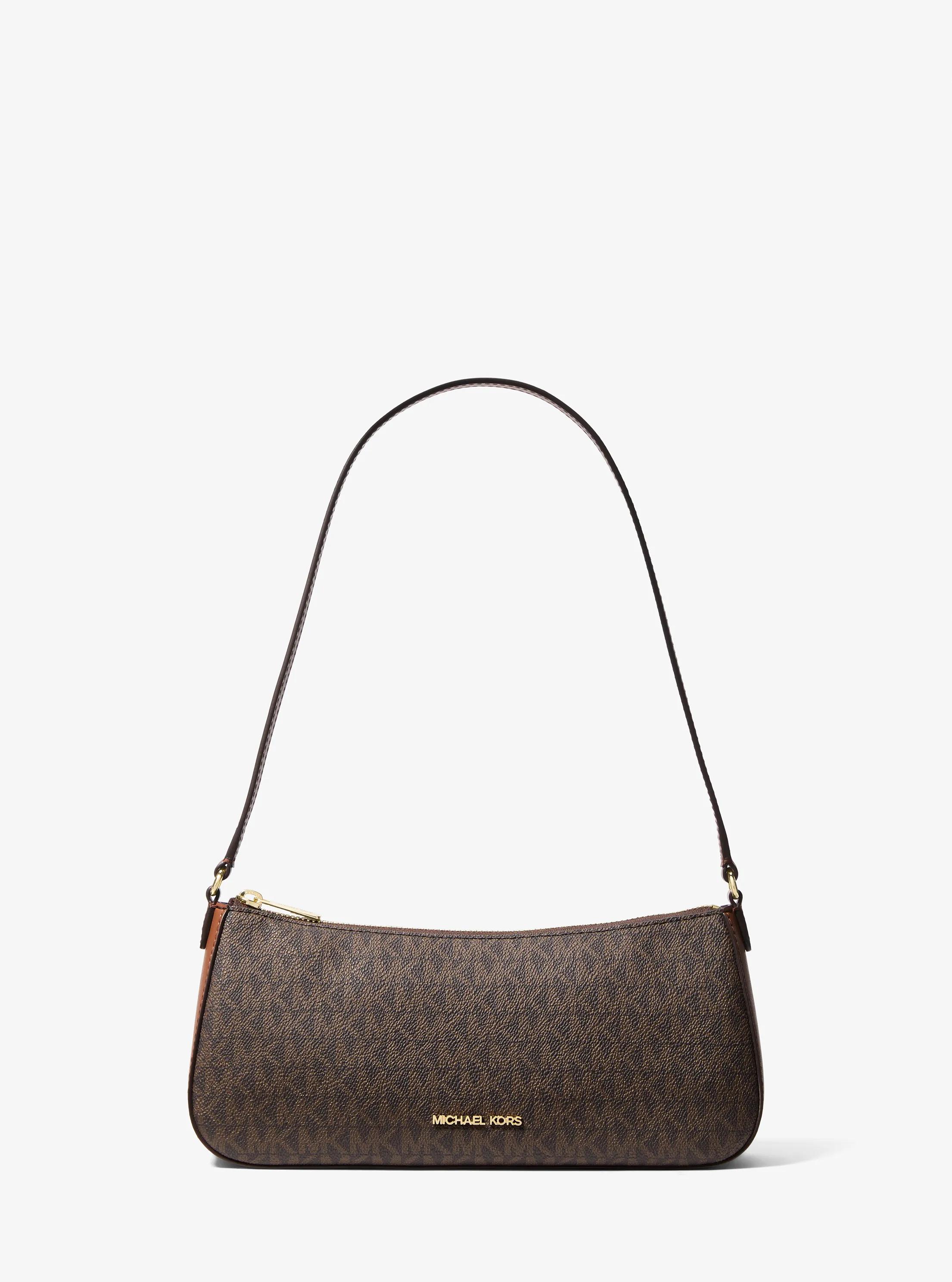 Sammy Small Signature Logo Pochette in BROWN | Michael Kors