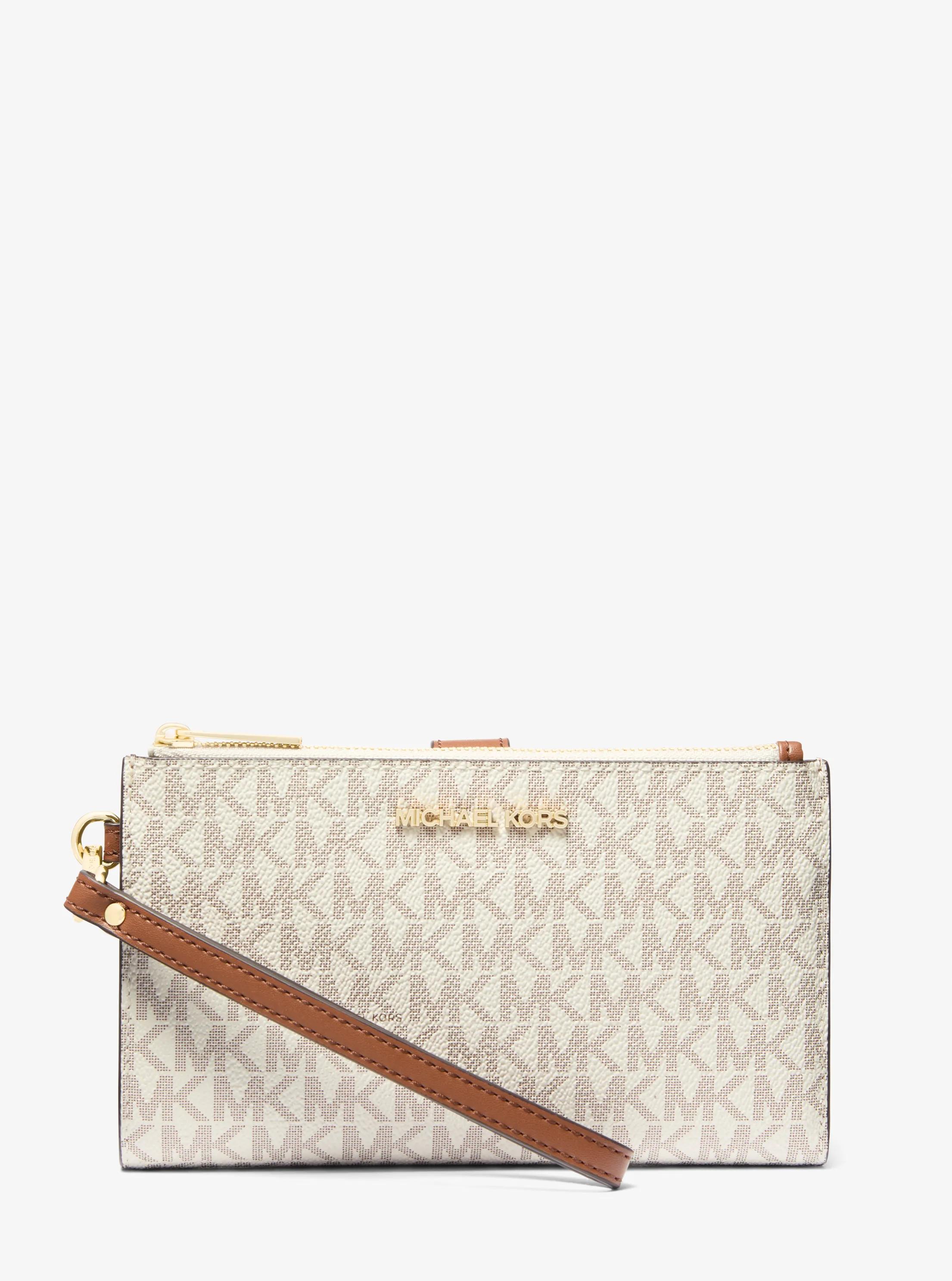 Jet Set Travel Signature Logo Smartphone Wallet in VANILLA | Michael Kors