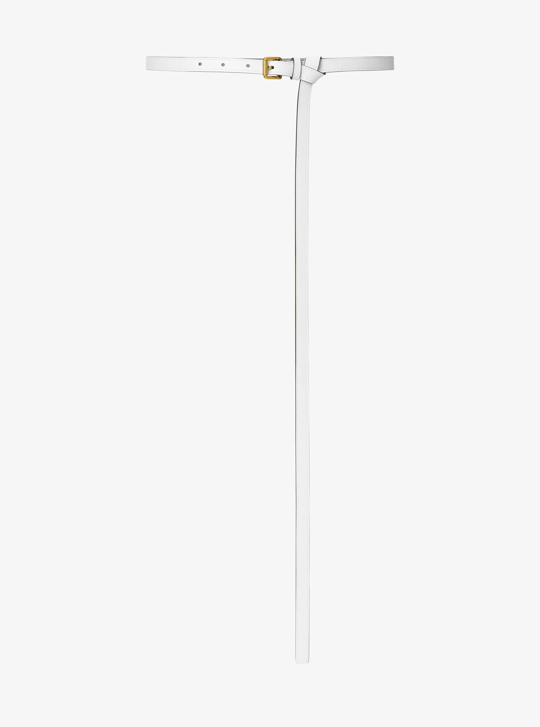 Sharon Leather Belt in BLANCO INTENSO | Michael Kors