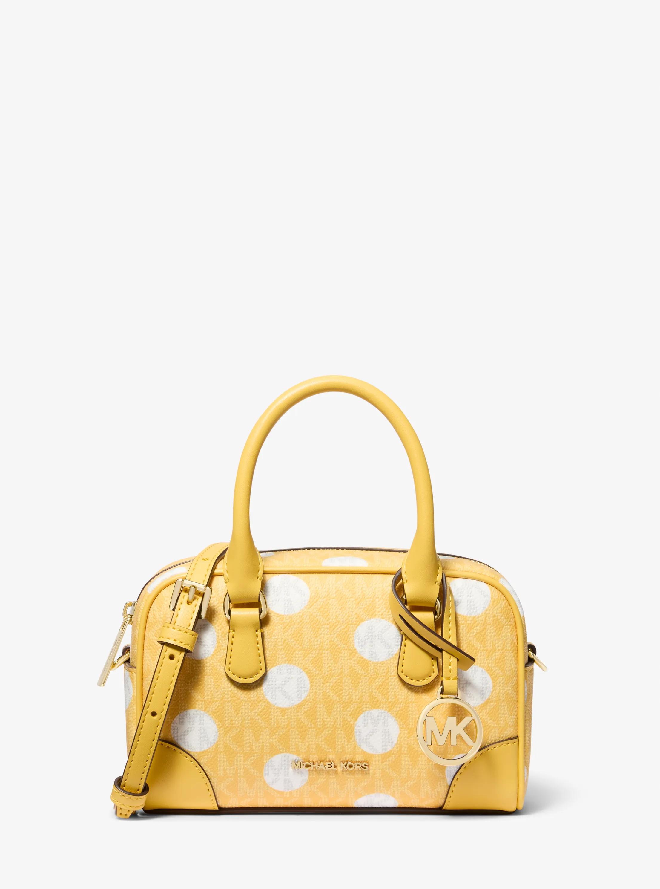 Tr&egrave;s petit sac &agrave; main Thompson &agrave; pois et &agrave; logo Signature in JAUNE MARGUERITE | Michael Kors