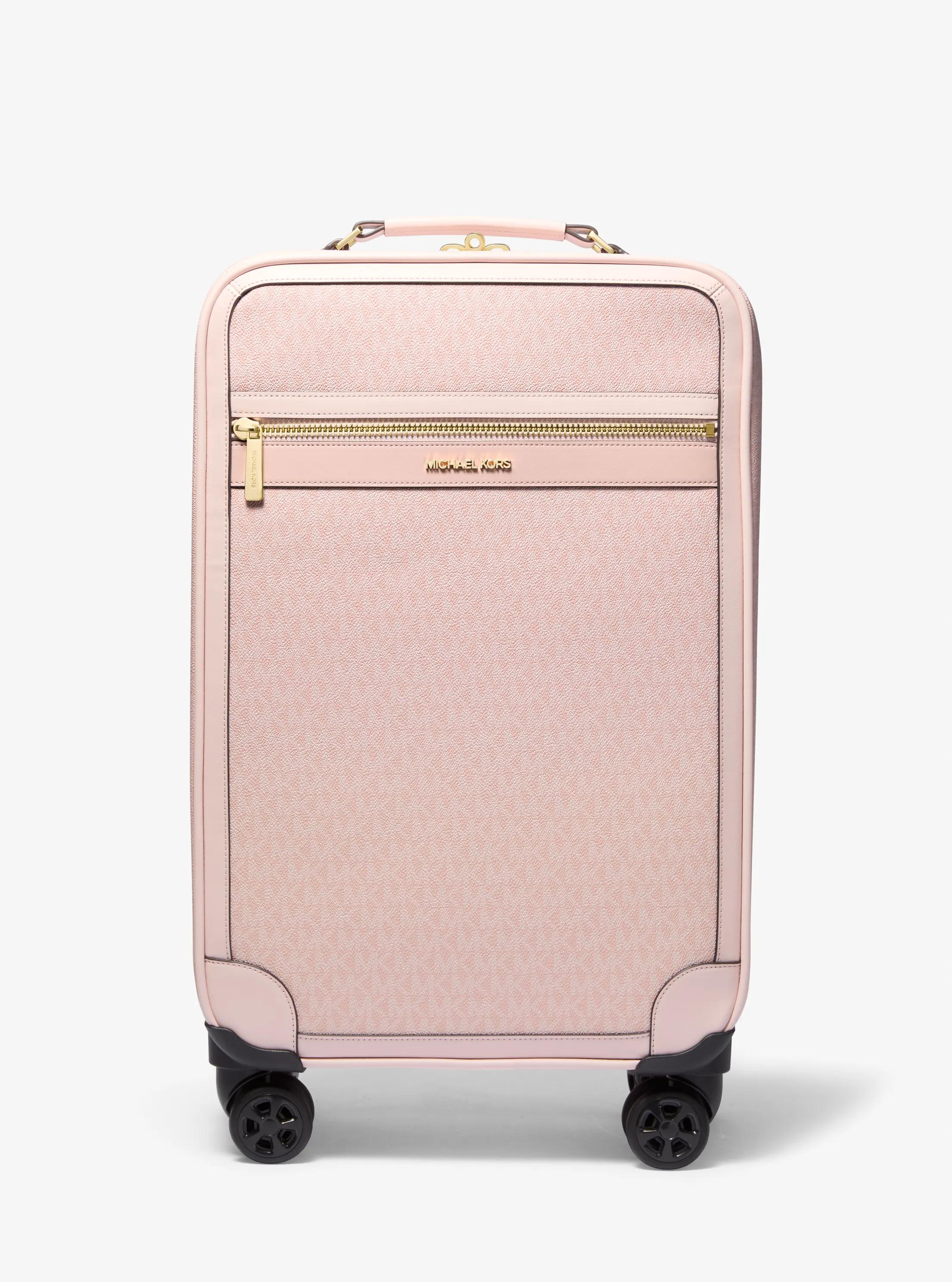 Michael Kors Outlet Small Signature Logo Suitcase In Pink