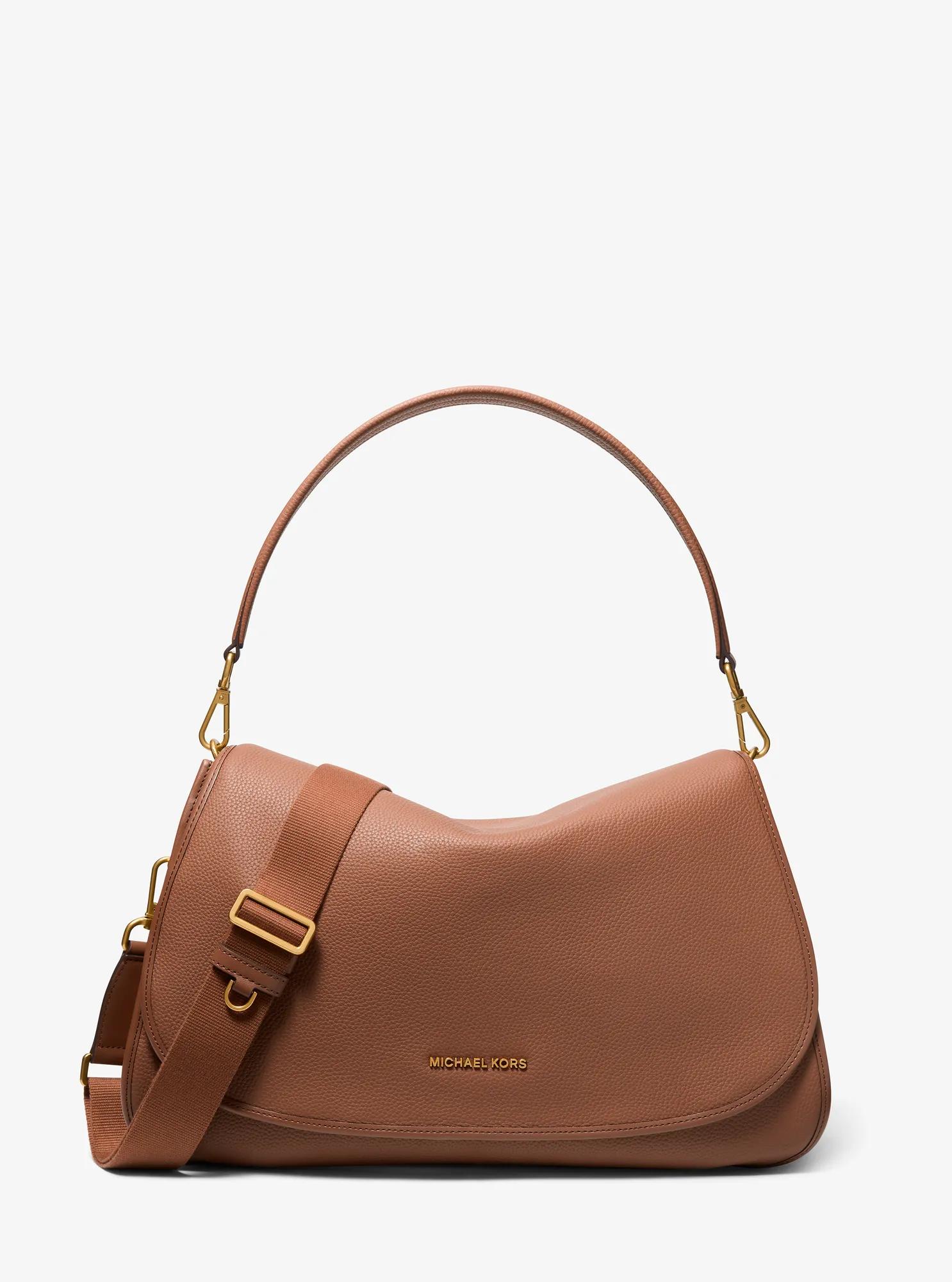 MK Très grande besace convertible Holmes en cuir grainé - Marron - Michael Kors