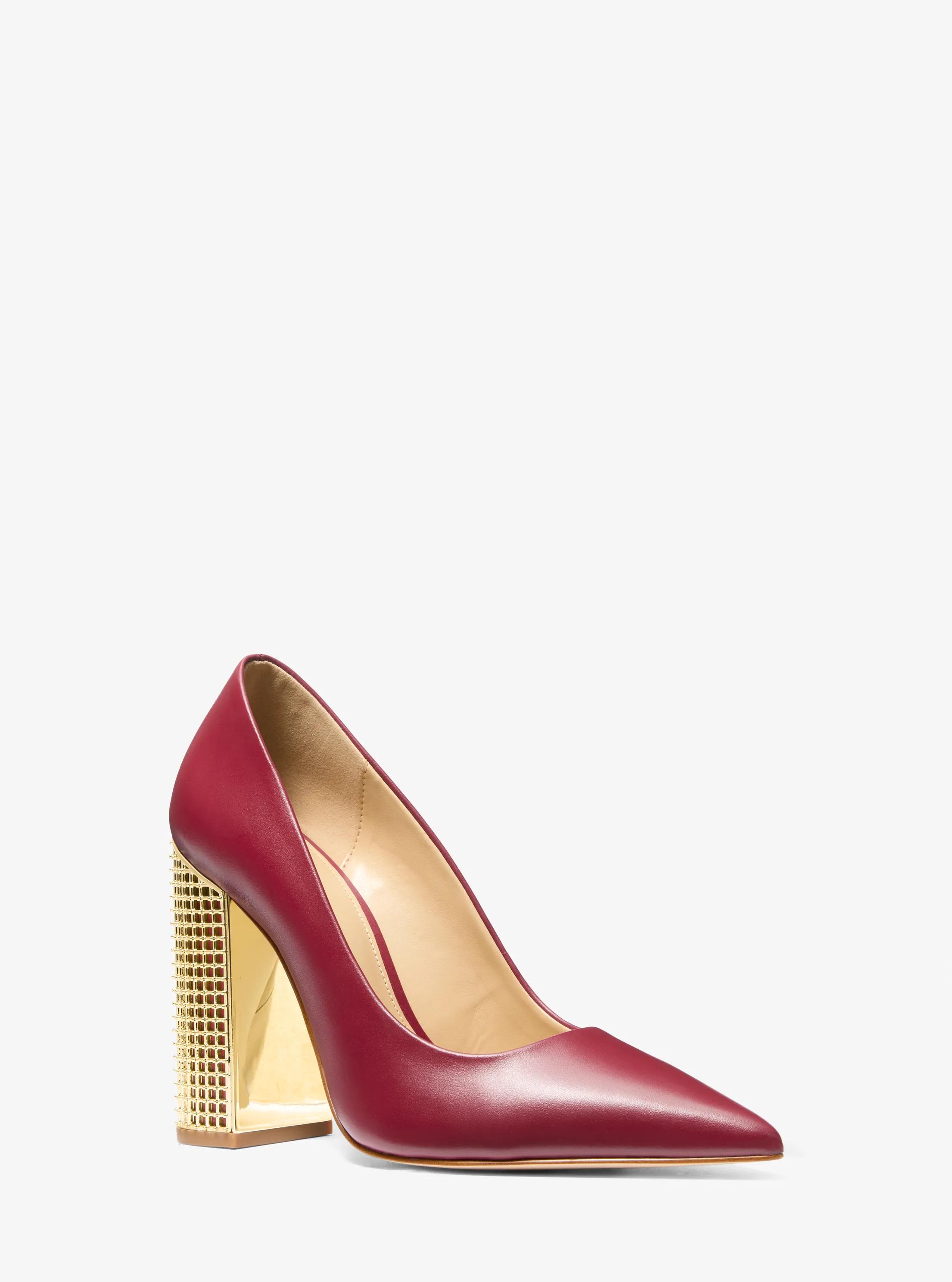 Zapato de sal&oacute;n Maxine de piel in ROJO INTENSO | Michael Kors