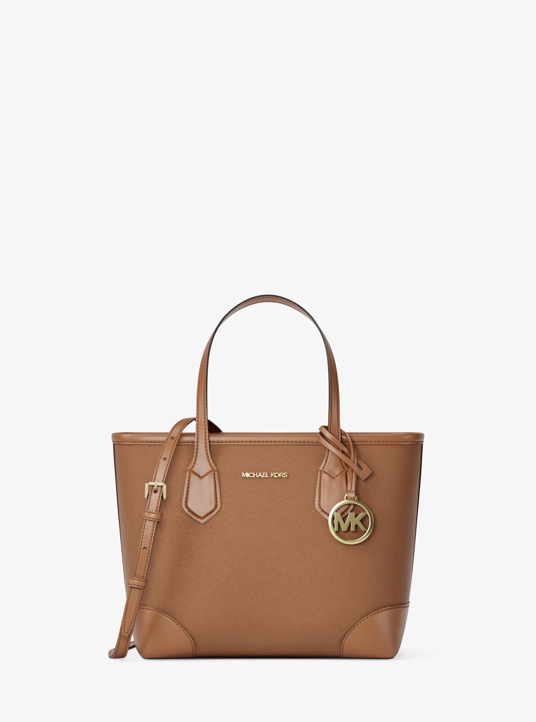 Bolso tote Eva extrapeque&ntilde;o convertible de piel in LUGGAGE | Michael Kors