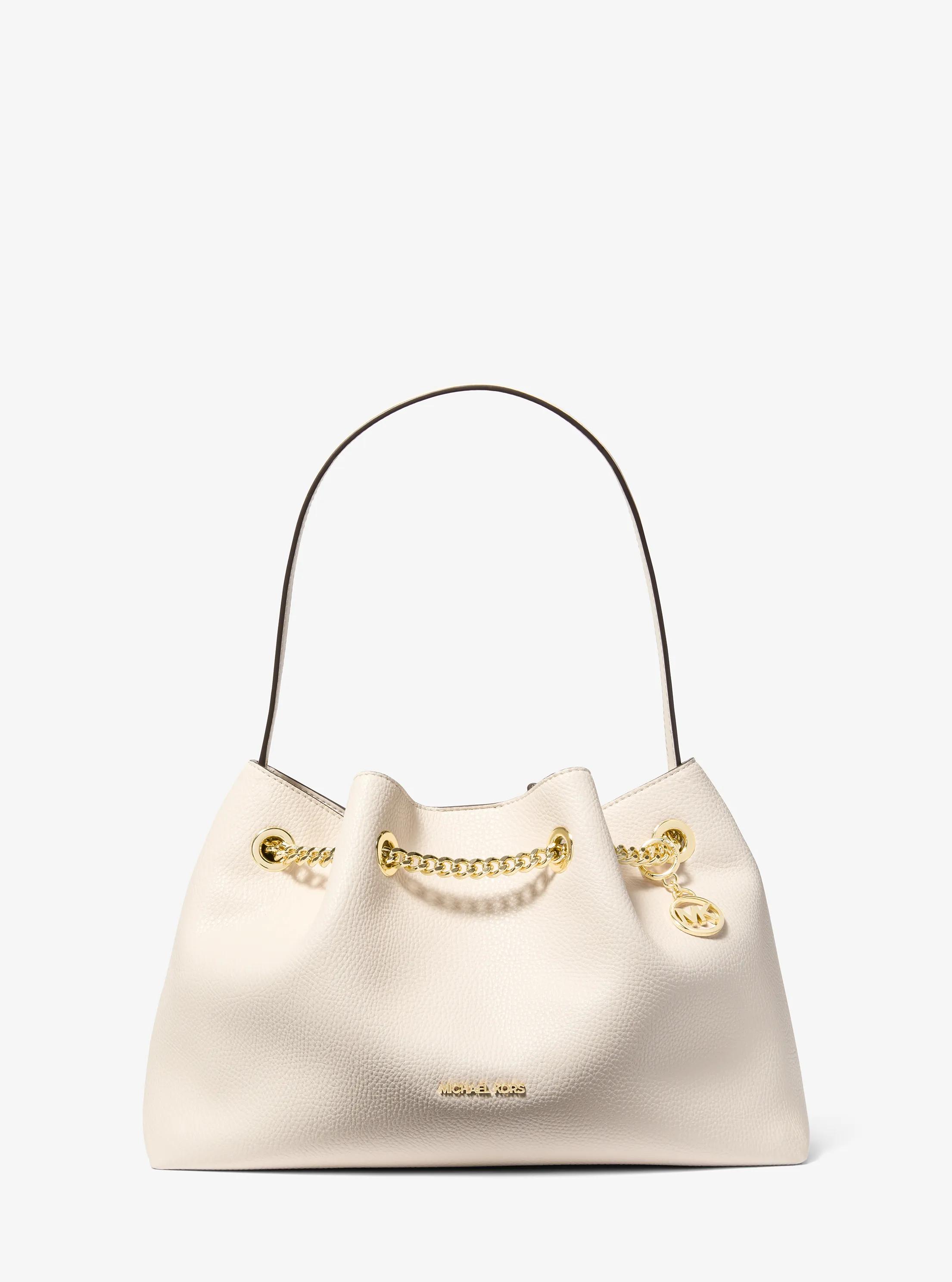 Mina Large Shoulder Bag in LT CREAM | Michael Kors