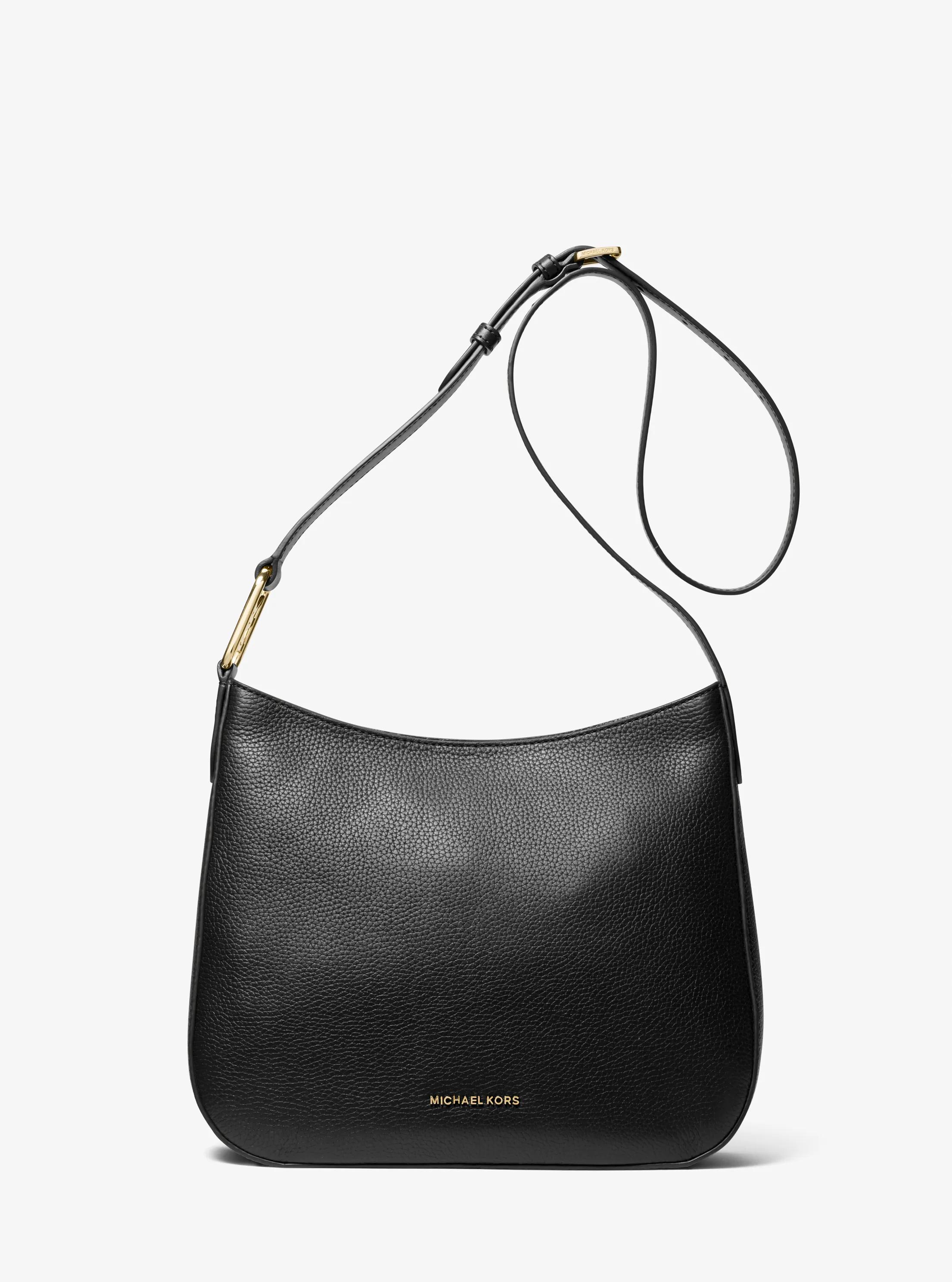 Kensington Large Pebbled Leather Crossbody Bag in BLACK | Michael Kors