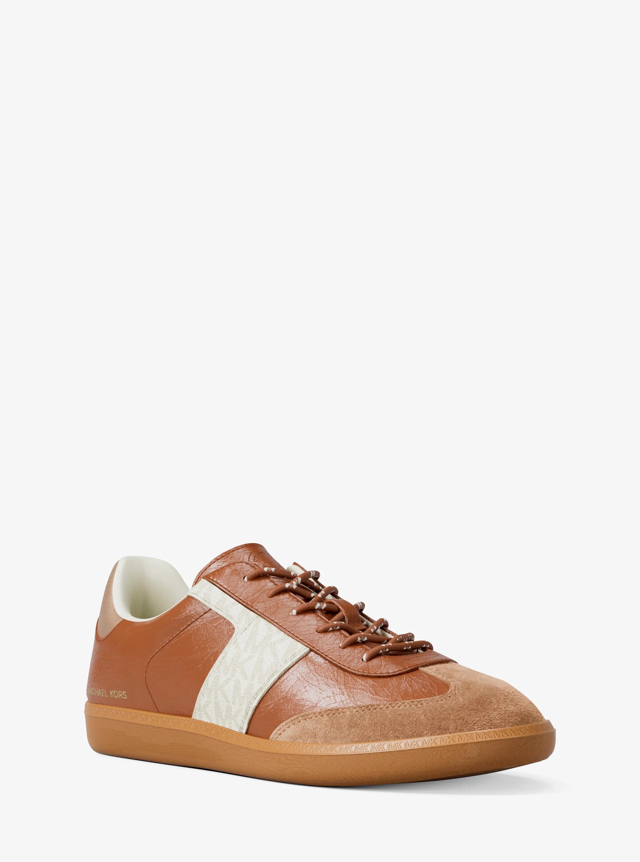 MK Basket Jovie en cuir et à logo Signature - Marron - Michael Kors