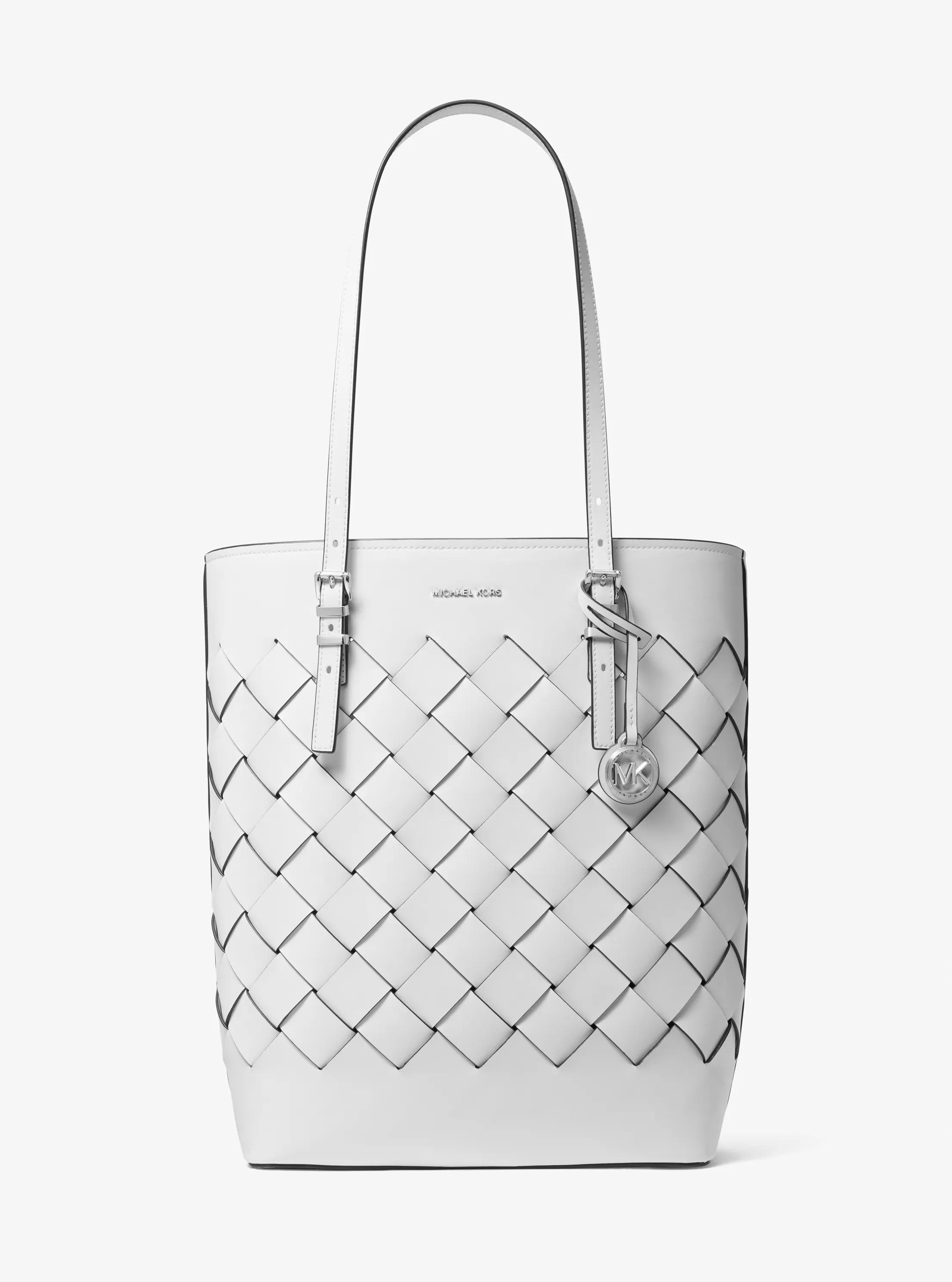 Quinn Large Woven Leather Tote Bag