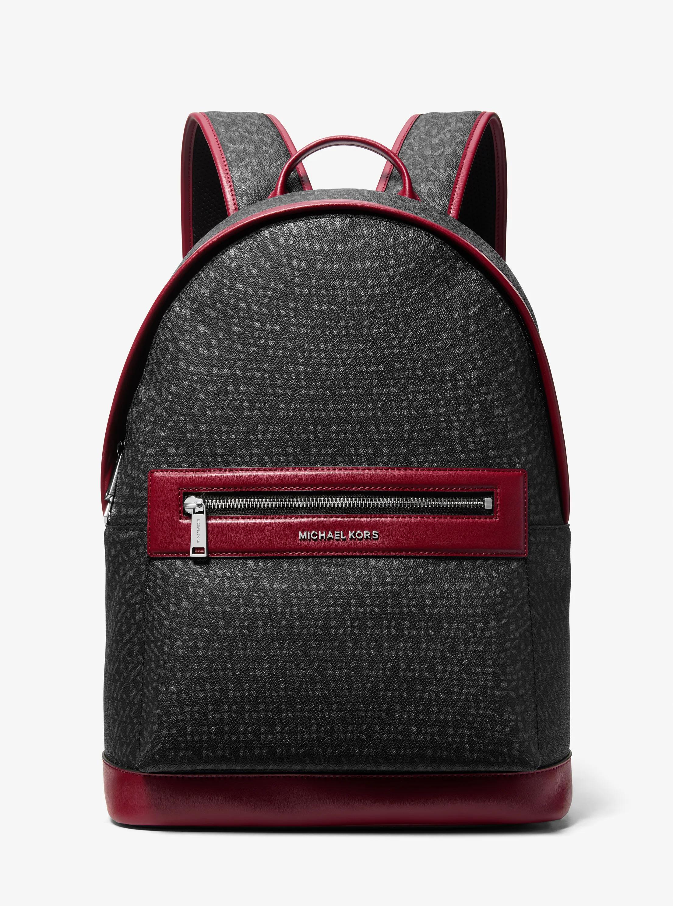 Jet Set Signature Logo Backpack in BLACK | Michael Kors