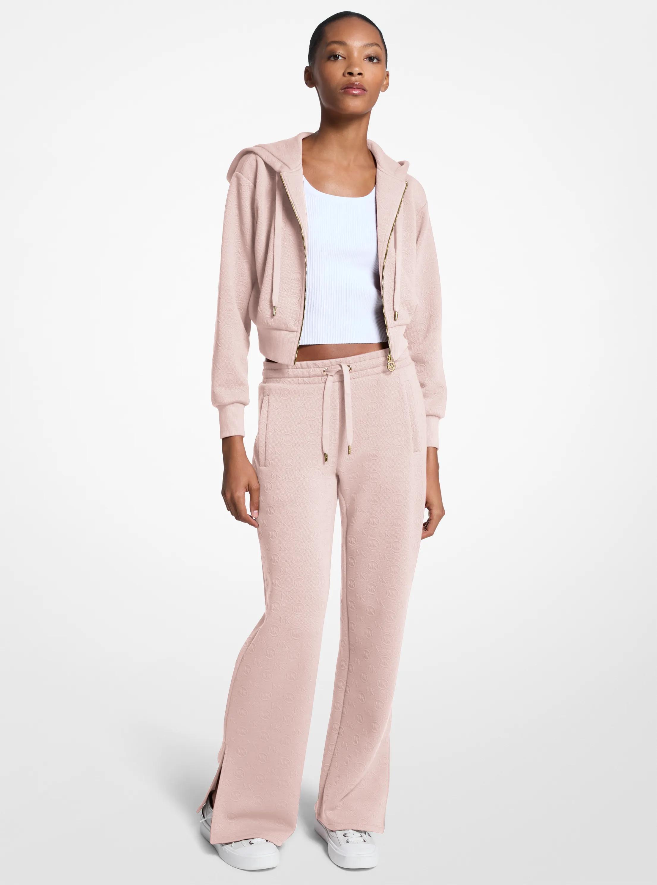Logo Jacquard Knit Pants in POWDER BLUSH | Michael Kors