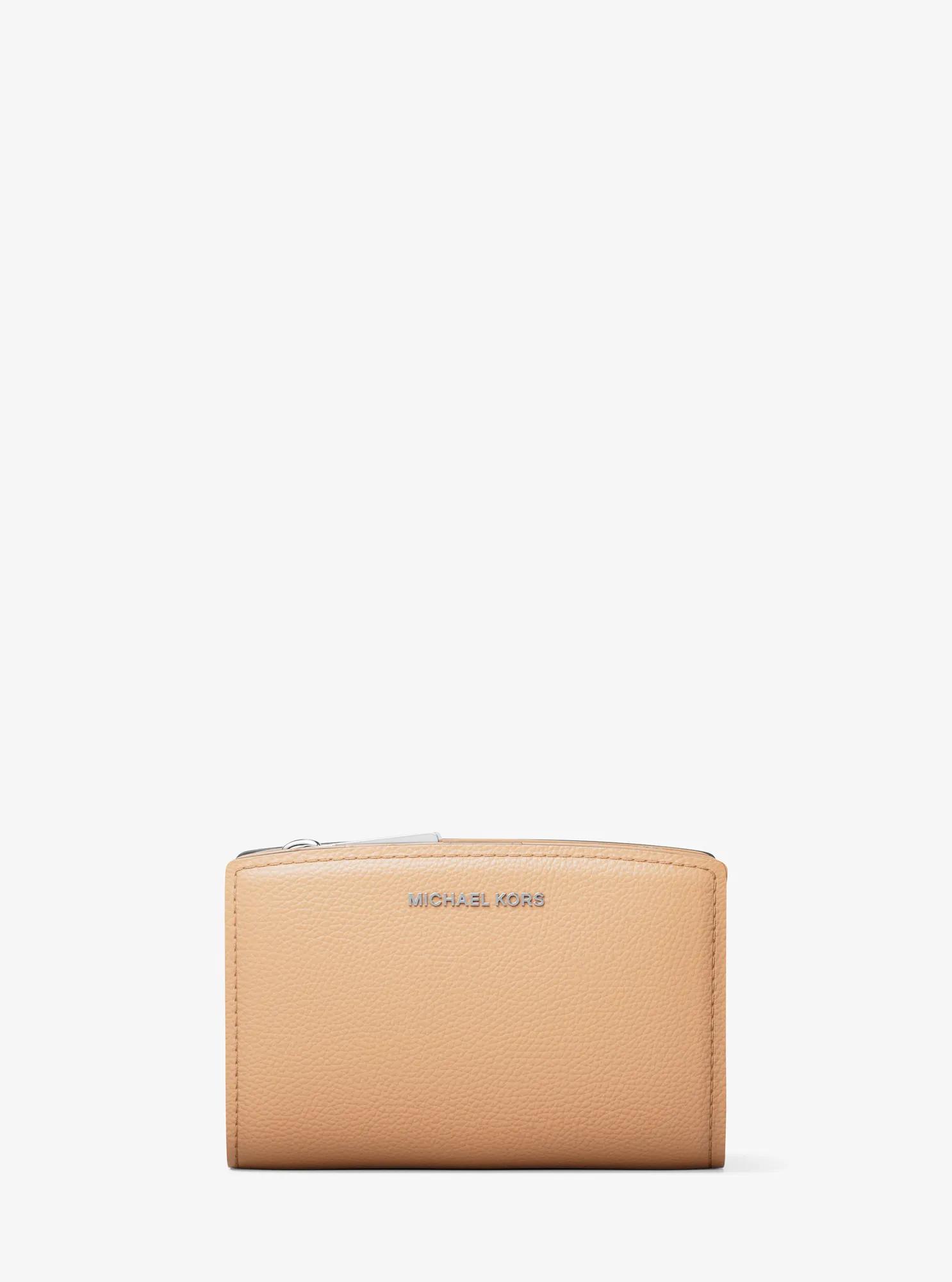 Bryant Medium Pebbled Leather Wallet in PEANUT | Michael Kors