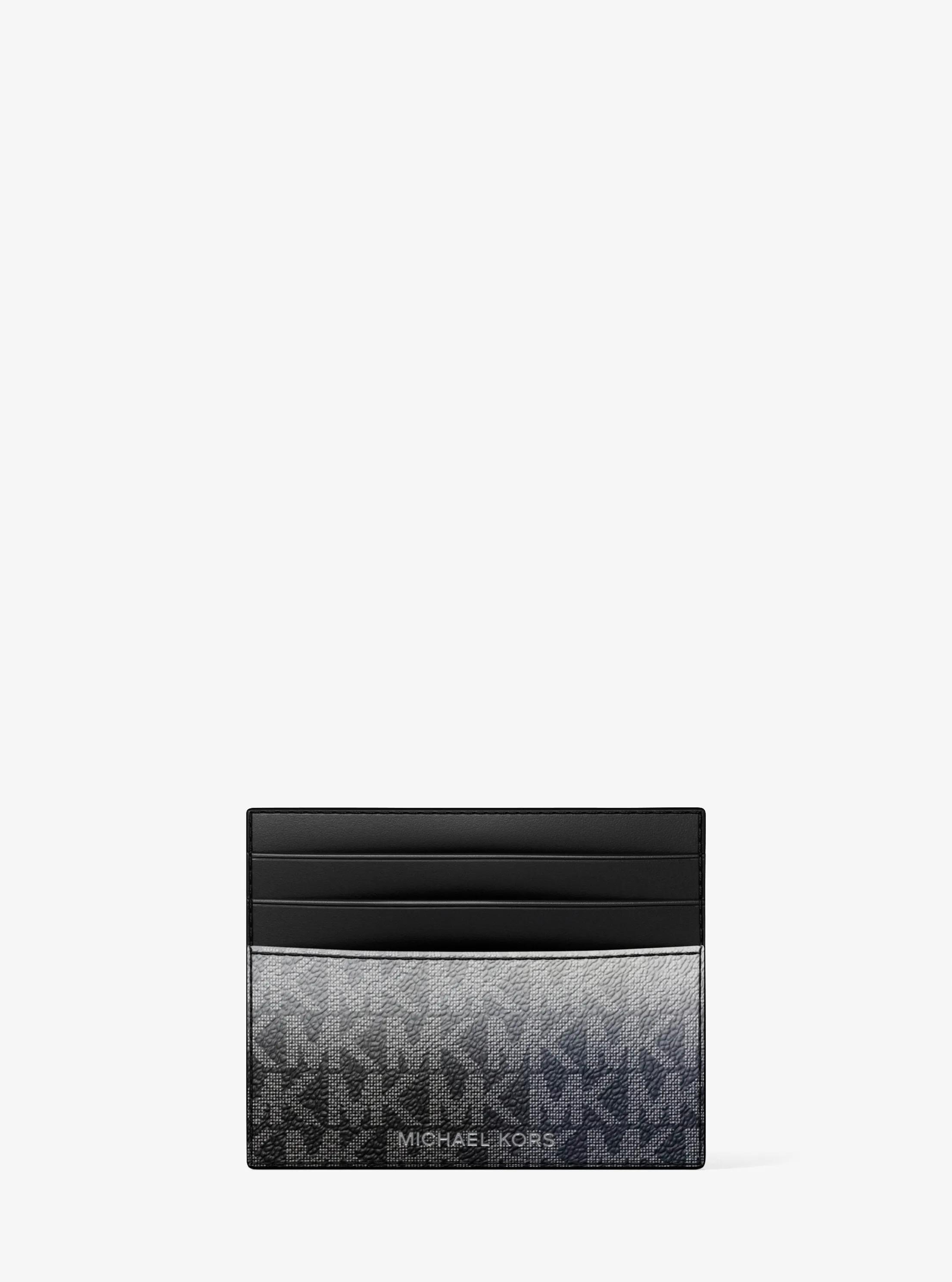 Cooper Ombr&eacute; Signature Logo Card Case in BLACK COMBO | Michael Kors