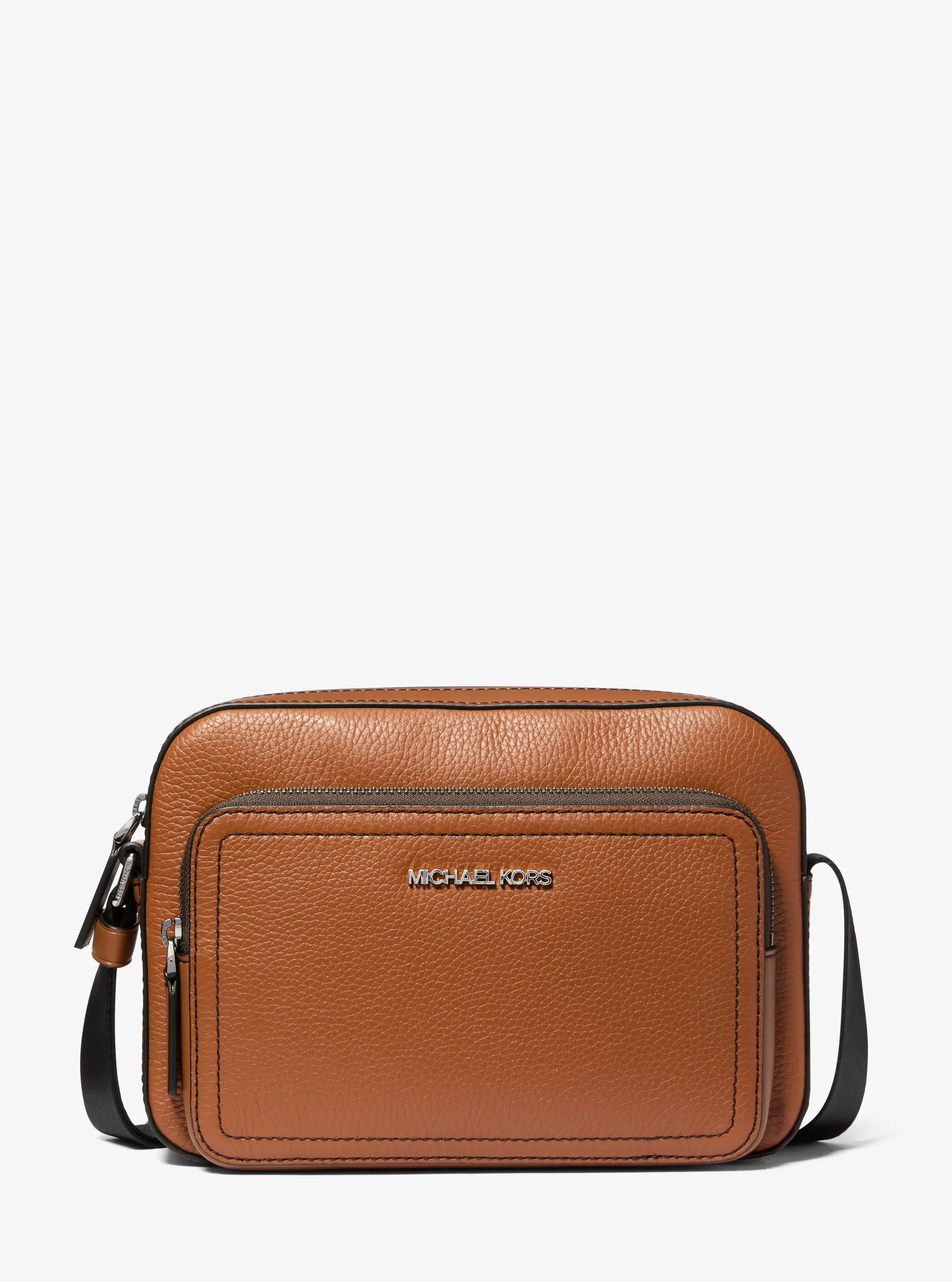 Cooper Pebbled Leather Utility Crossbody Bag in LUGGAGE | Michael Kors