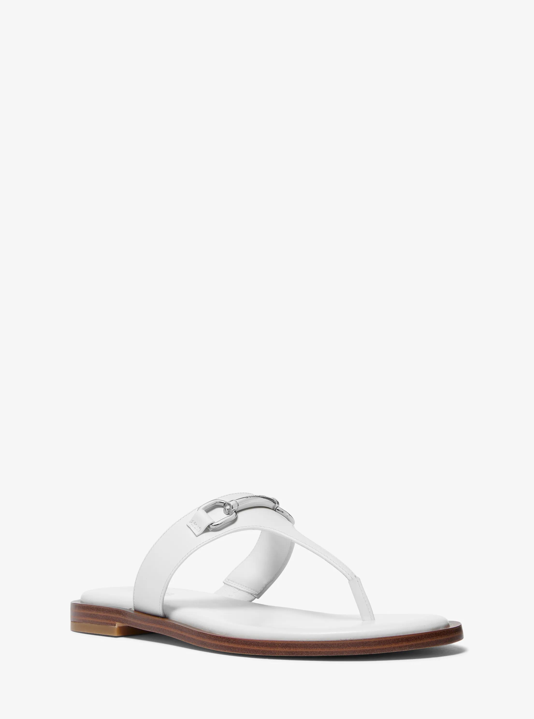 Sandalia Carson de cuero in BLANCO INTENSO | Michael Kors