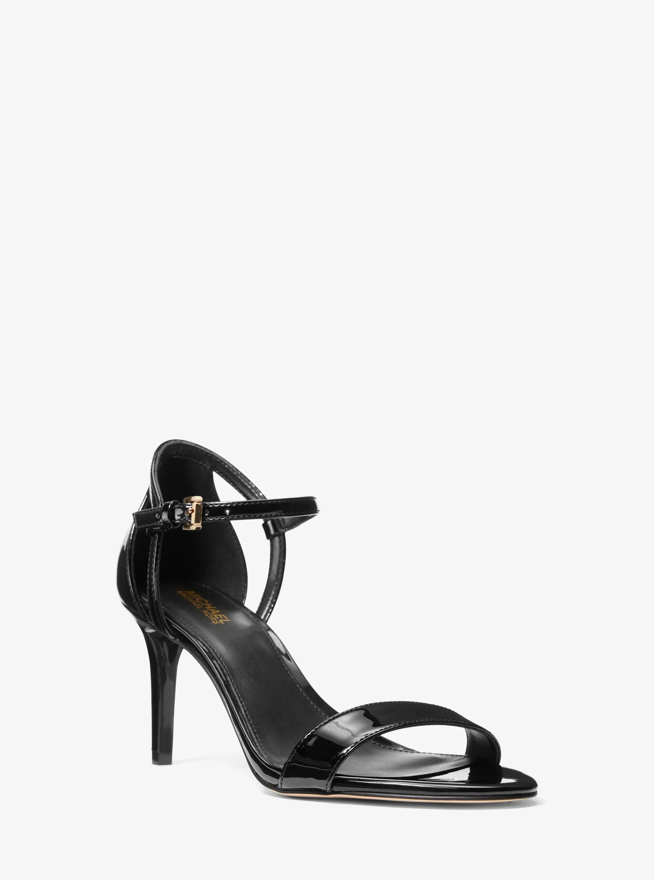 Simone Patent Sandal in BLACK | Michael Kors