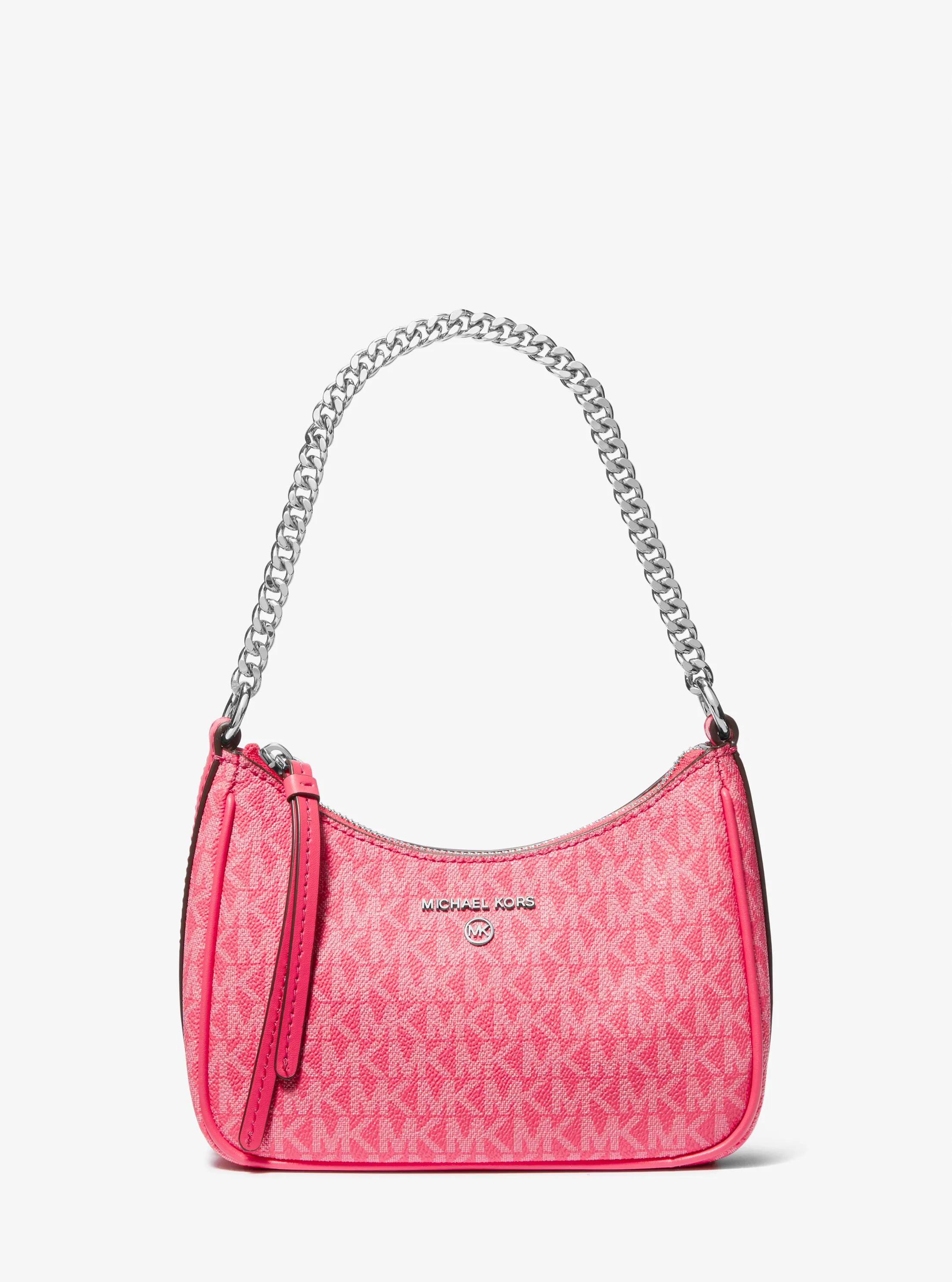 Jet Set Charm Small Logo Pochette in GERANIUM | Michael Kors