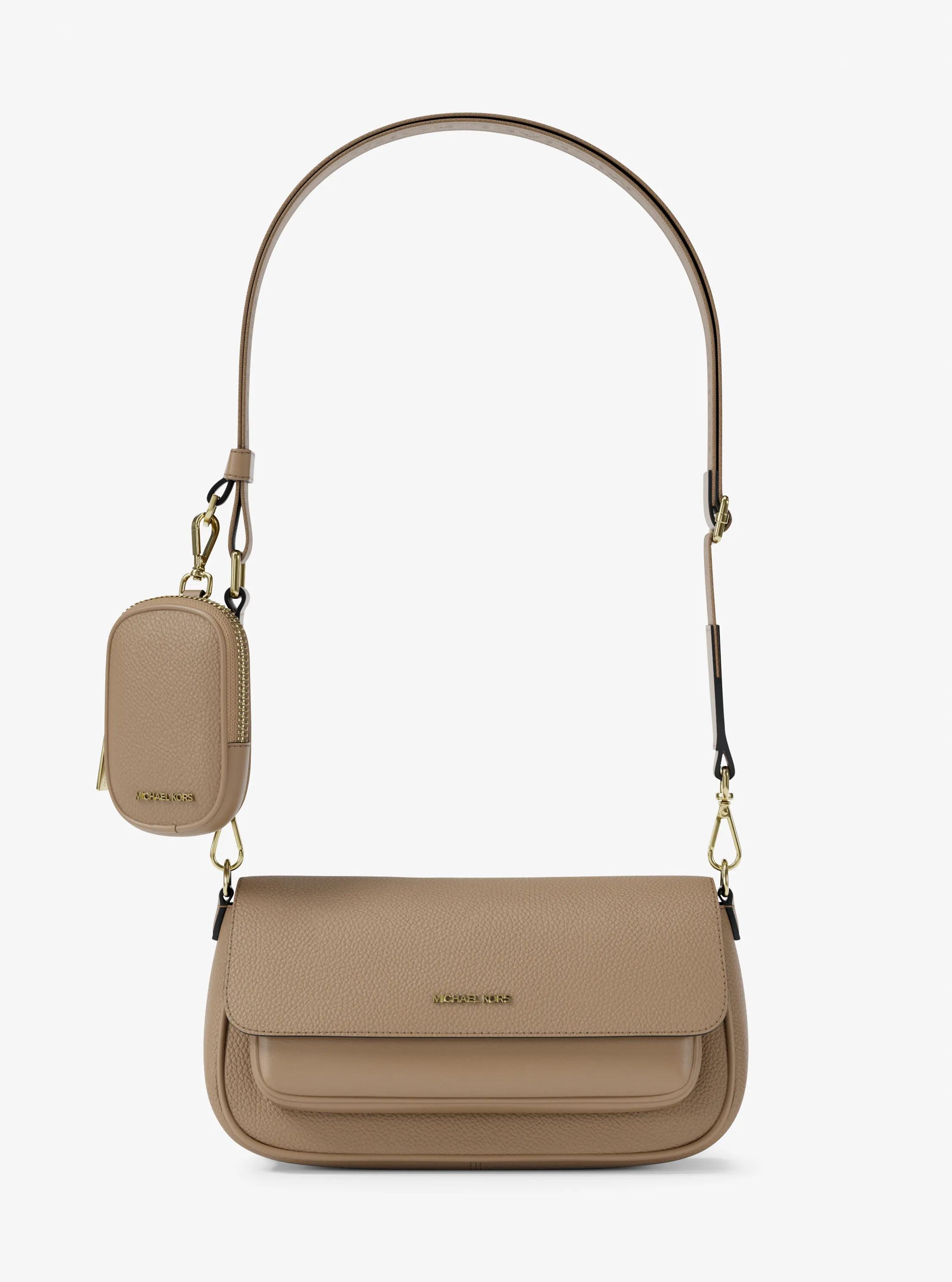 Jet Set Travel Small Pebbled Leather Crossbody Bag With Pouch in CAMEL | Michael Kors