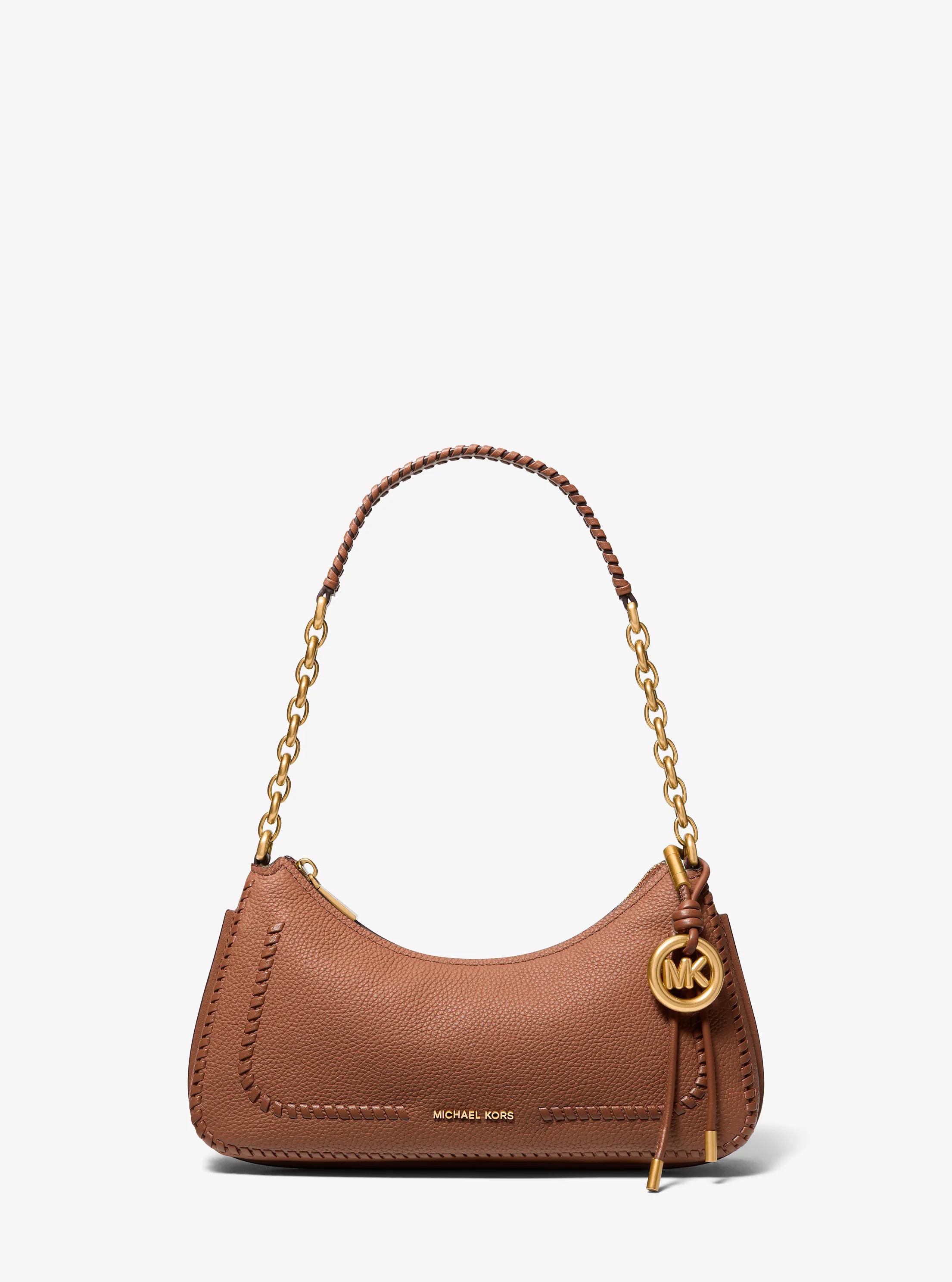 Pochette Nolita mediano de piel granulada con cadena in LUGGAGE | Michael Kors