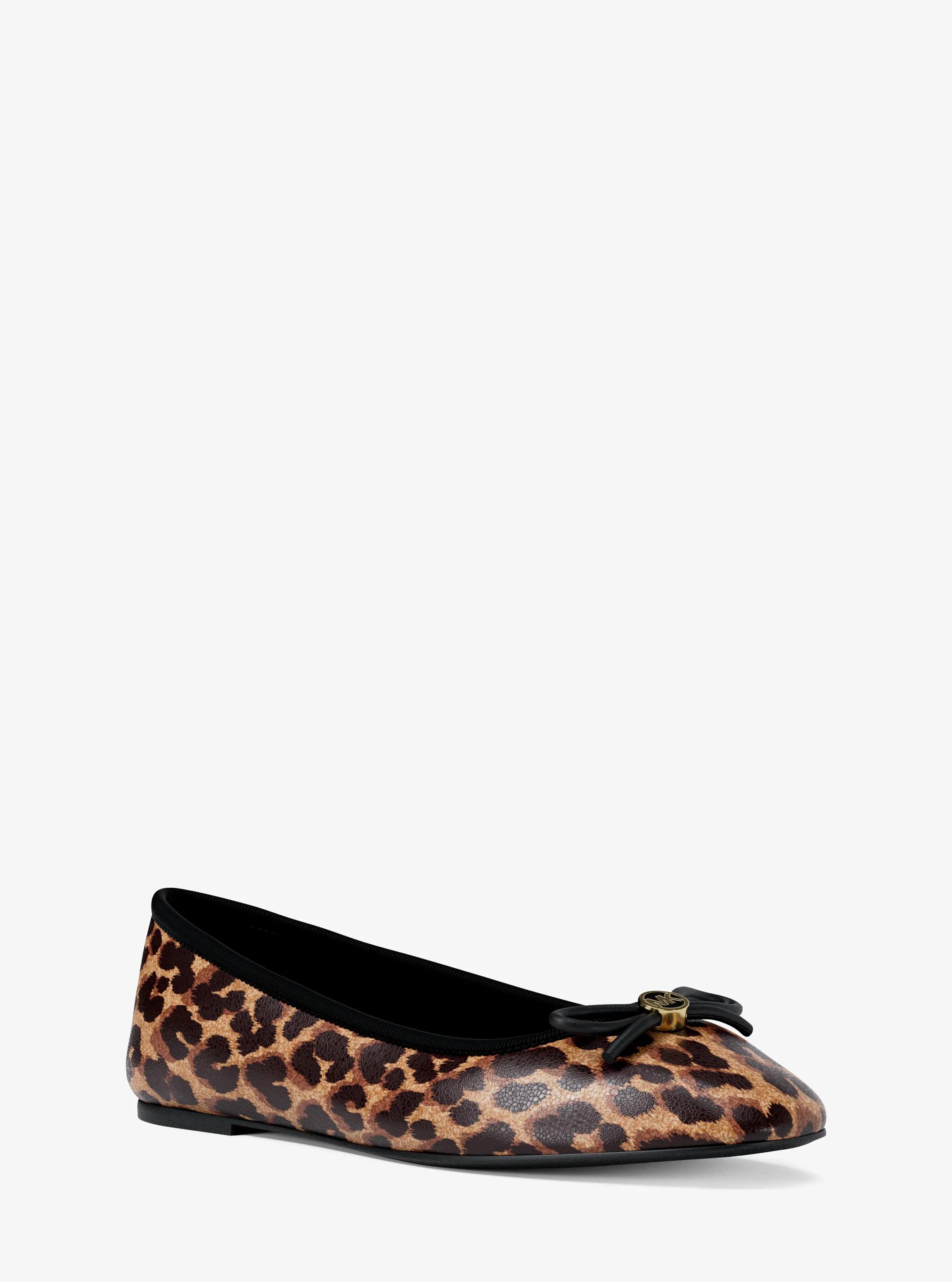 Savannah Leopard Print Ballet Flat in DK CAMEL MLT | Michael Kors