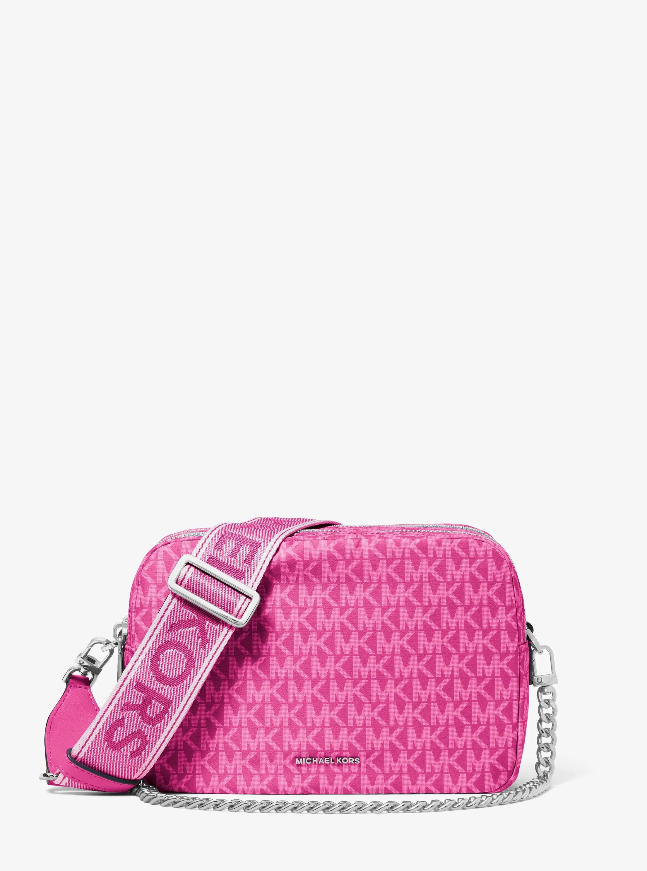 Sac &agrave; bandouli&egrave;re pour appareil photo Bryant de taille moyenne &agrave; imprim&eacute; &agrave; logo Signature in FRAMBOISE | Michael Kors