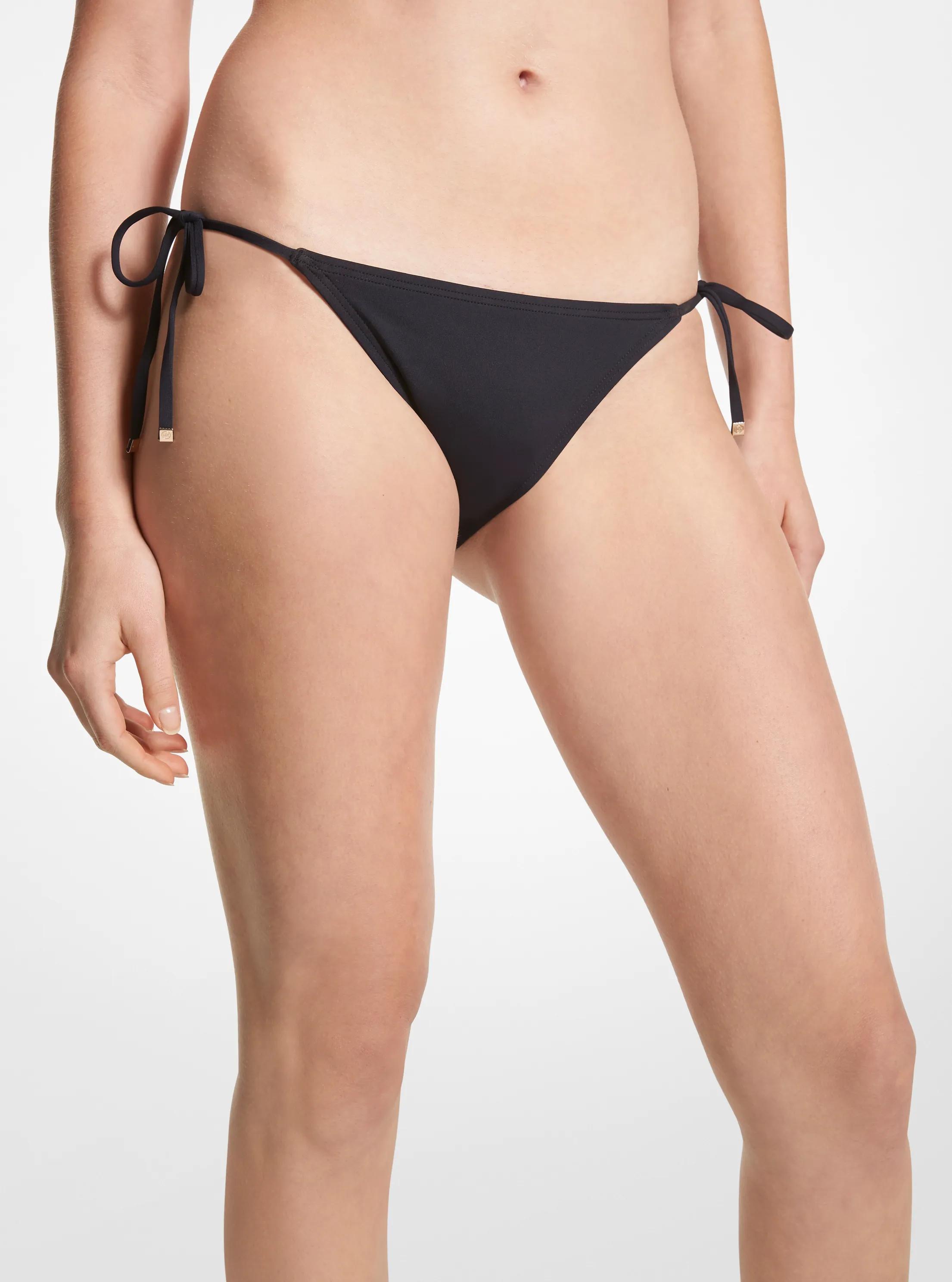 Parte inferior del bikini, de nailon el&aacute;stico in NEGRO | Michael Kors