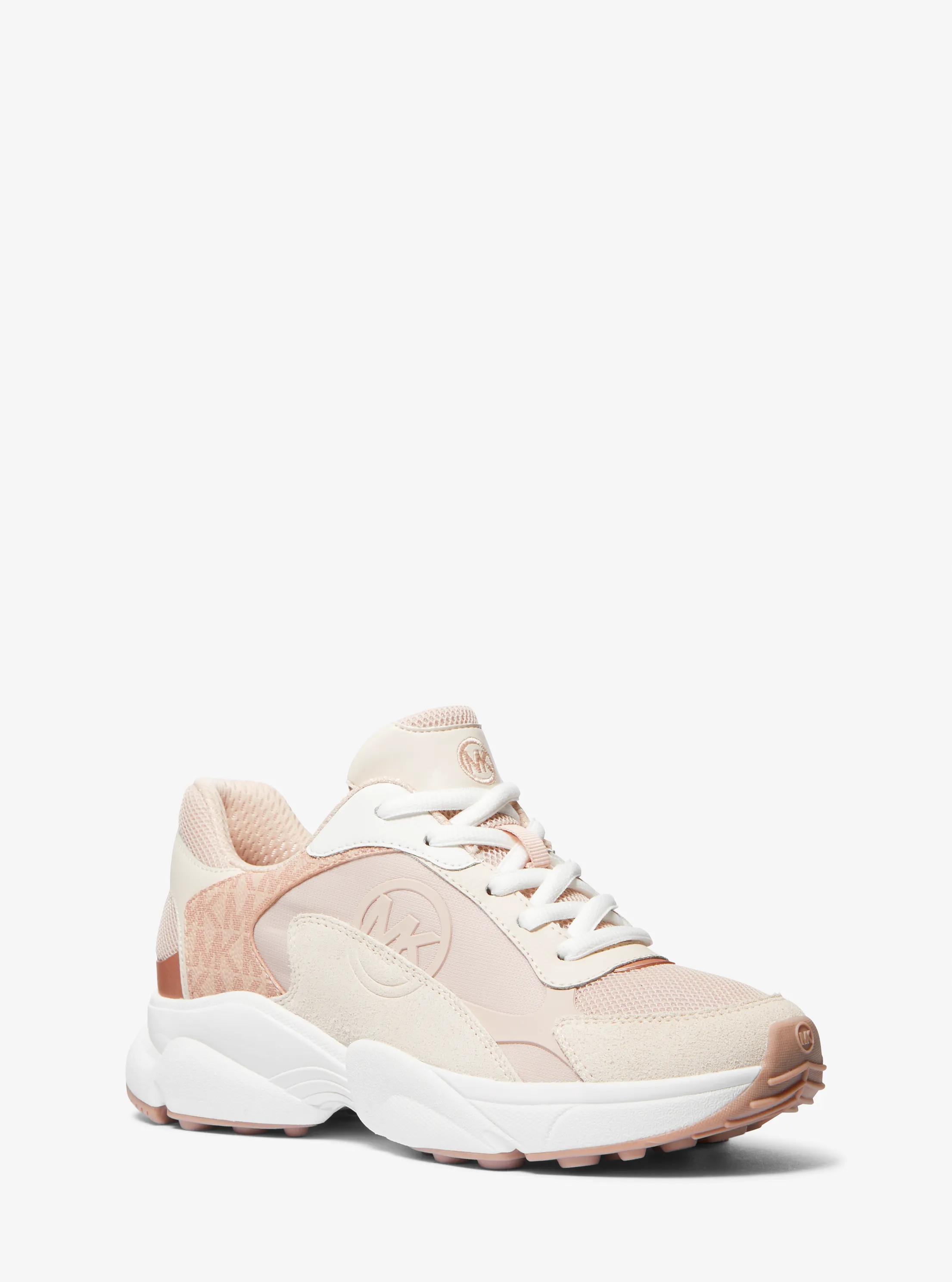 Sami Mixed-Media Trainer in BALLET | Michael Kors