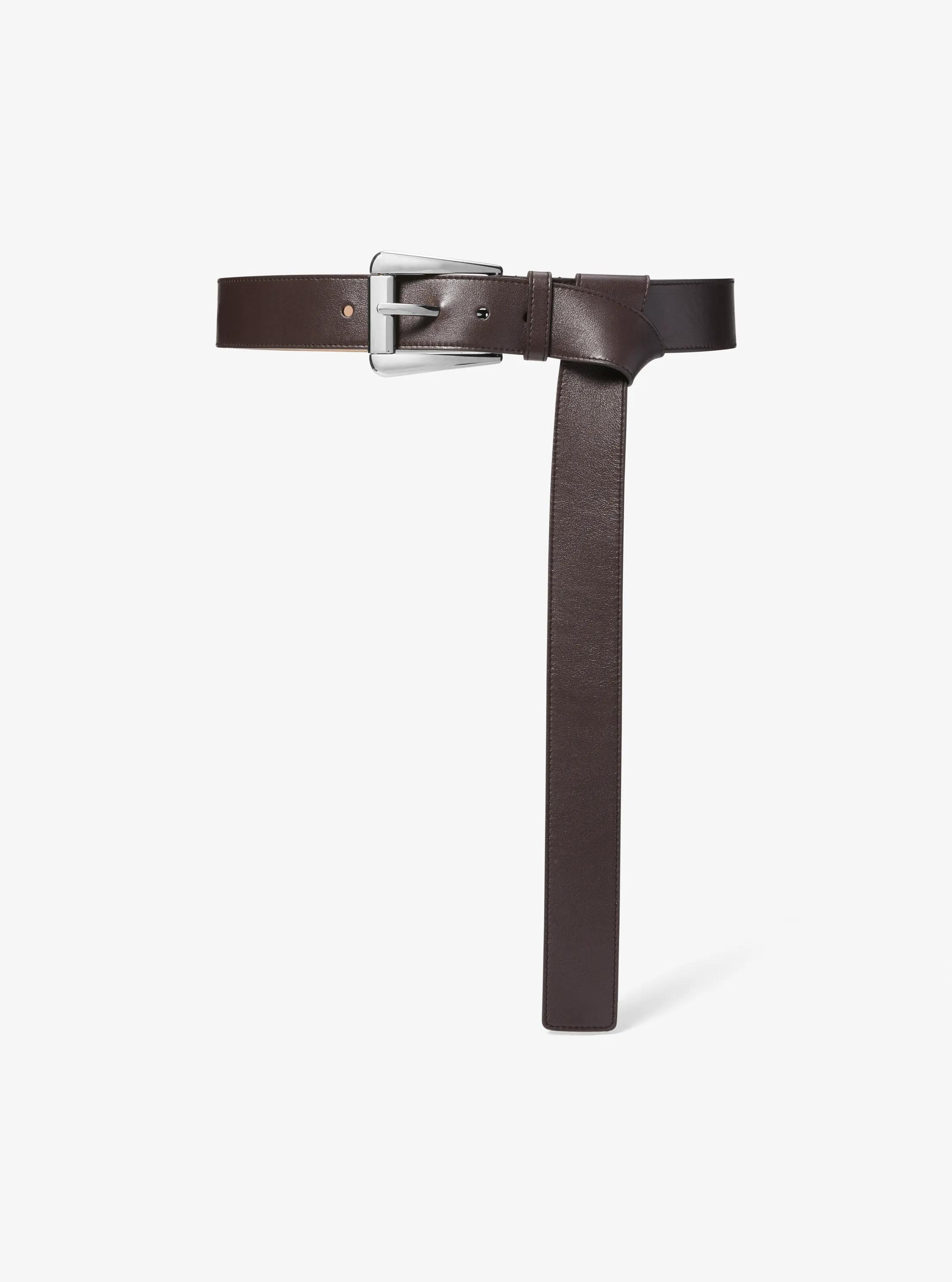 Joni Leather Hip Belt in CHOCOLATE | Michael Kors