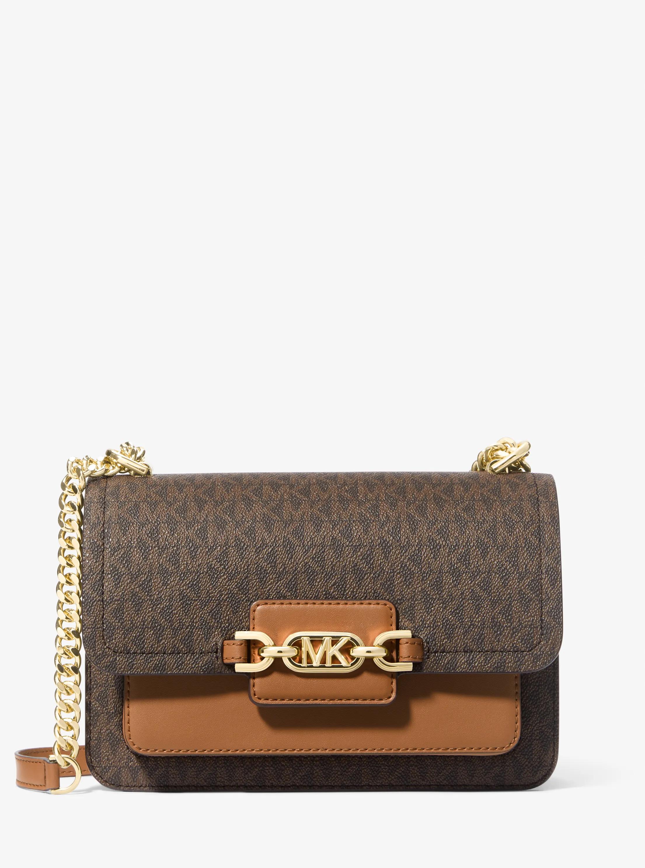 Schultertasche Heather Large mit Logo in BRN/EICHELBR | Michael Kors