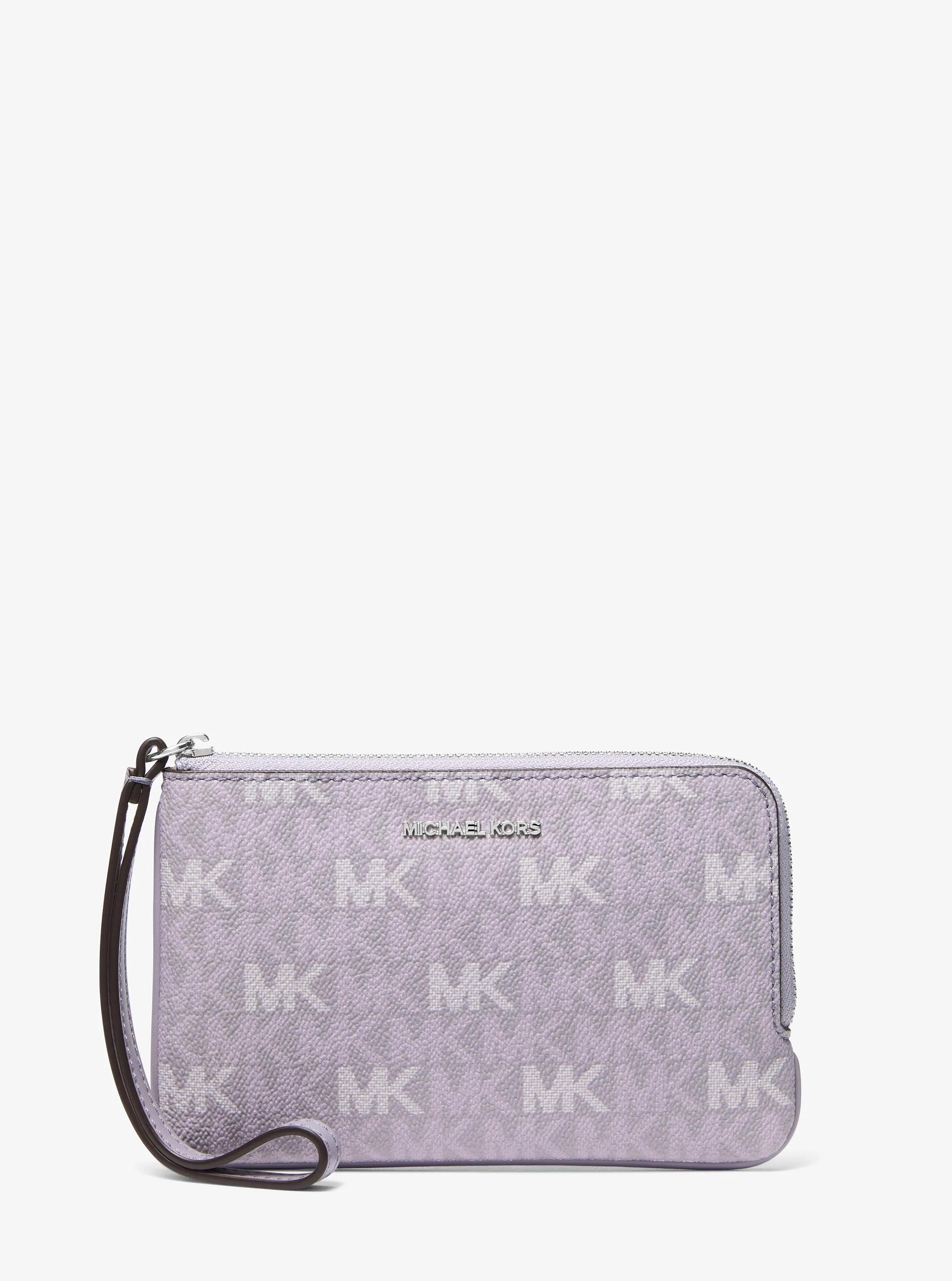 Jet Set Travel Small Signature Logo Wristlet in LILAC | Michael Kors