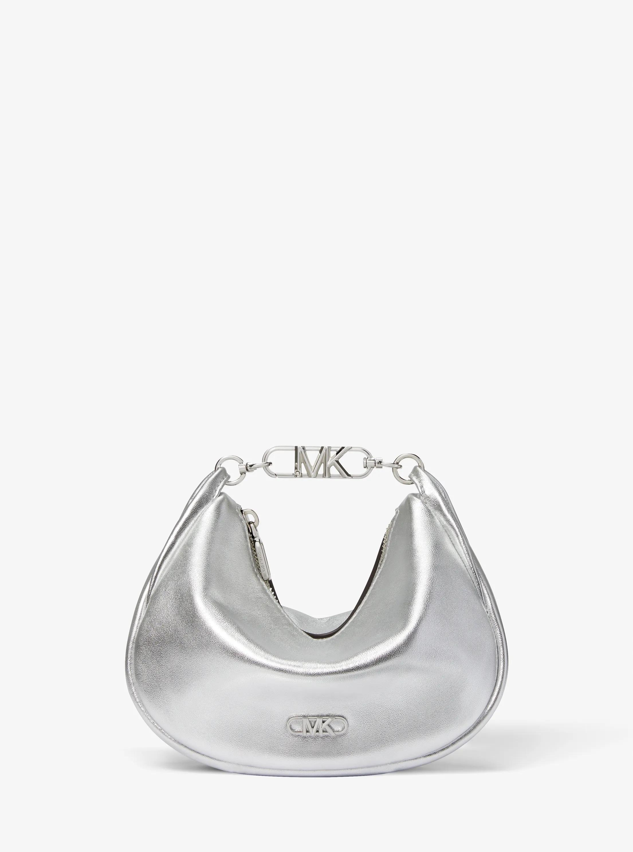 Bolso de hombro Kendall peque&ntilde;o de piel metalizada