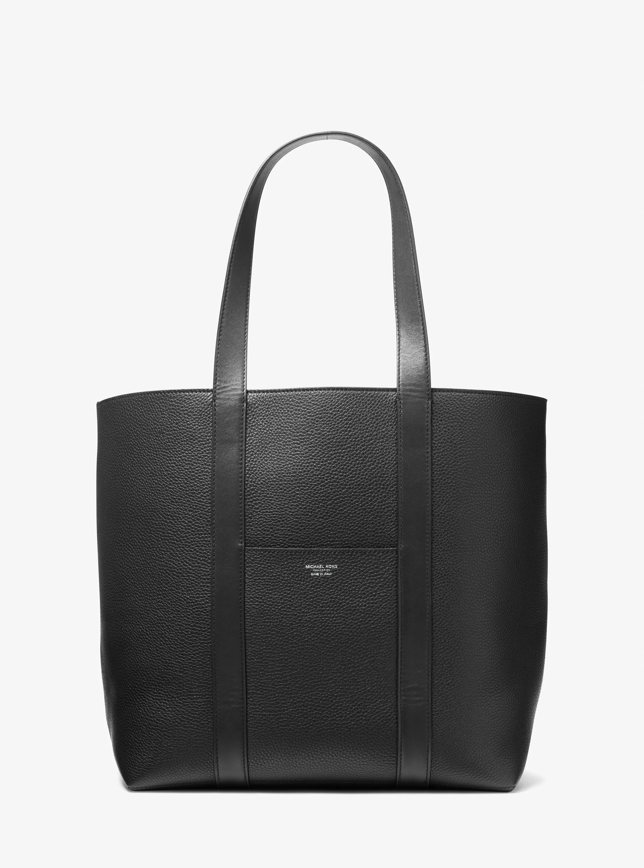 Sharon Medium Leather Tote Bag in BLACK | Michael Kors
