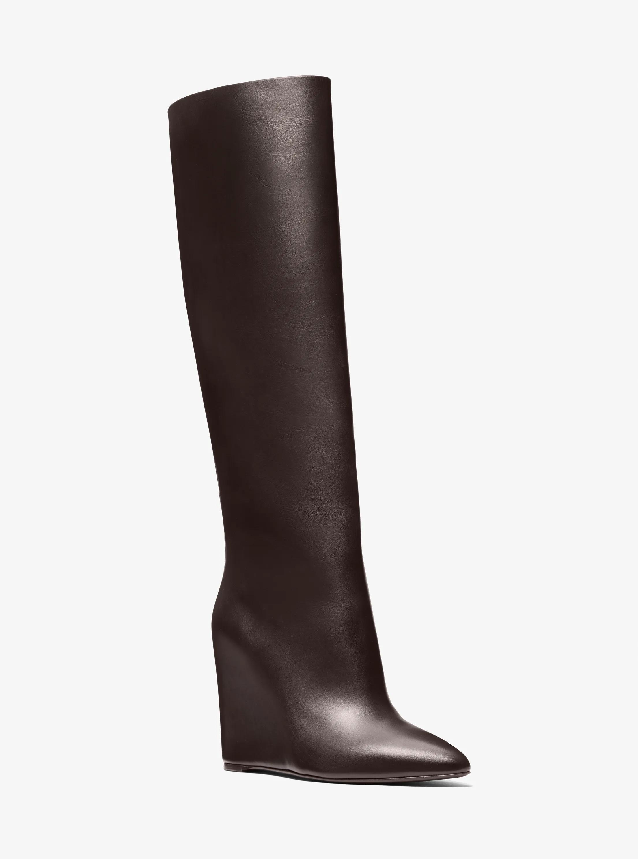Jodi Leather Tall Boot in CHOCOLATE | Michael Kors