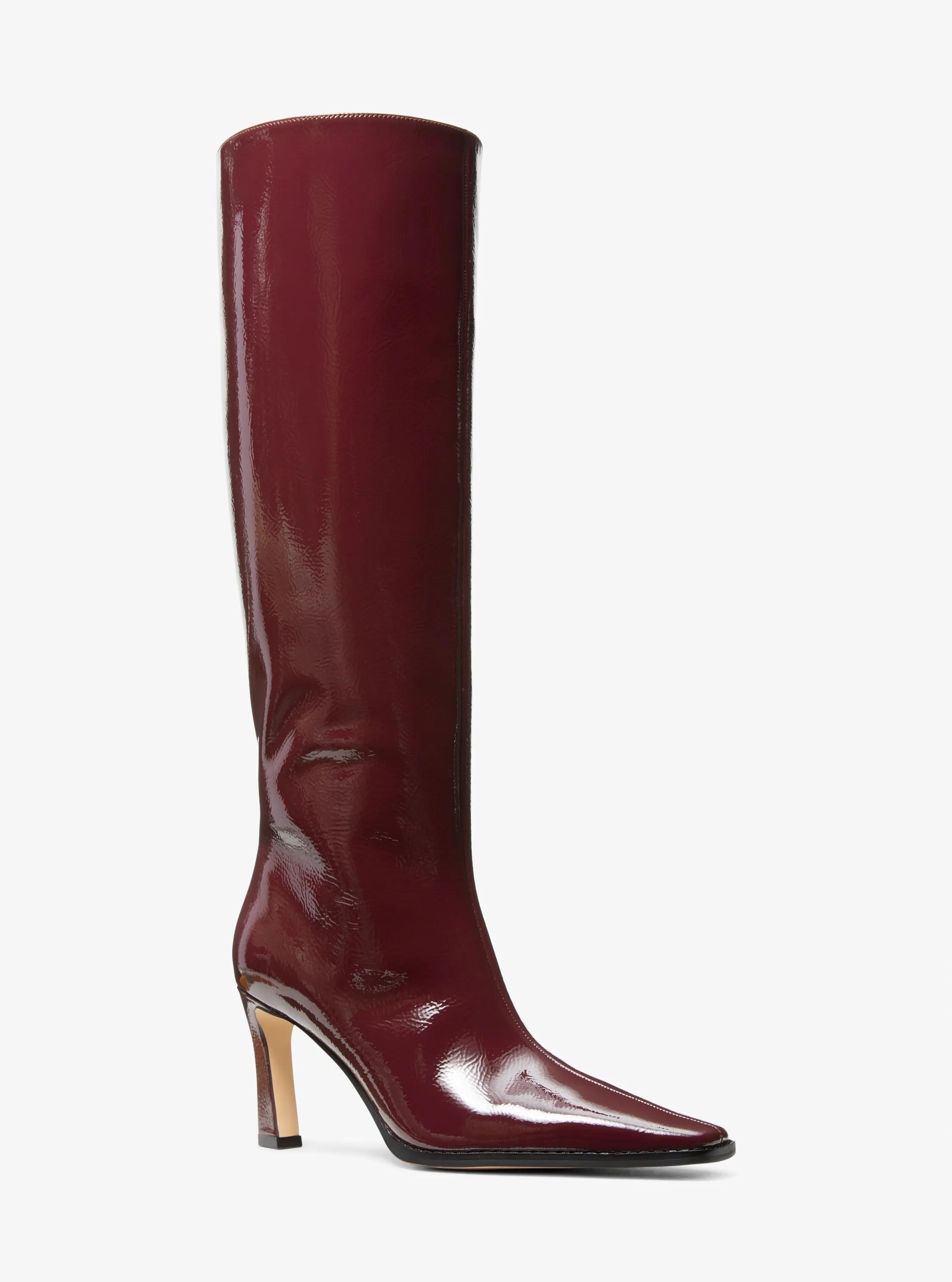 Darrah Patent Leather Boot in OXBLOOD | Michael Kors