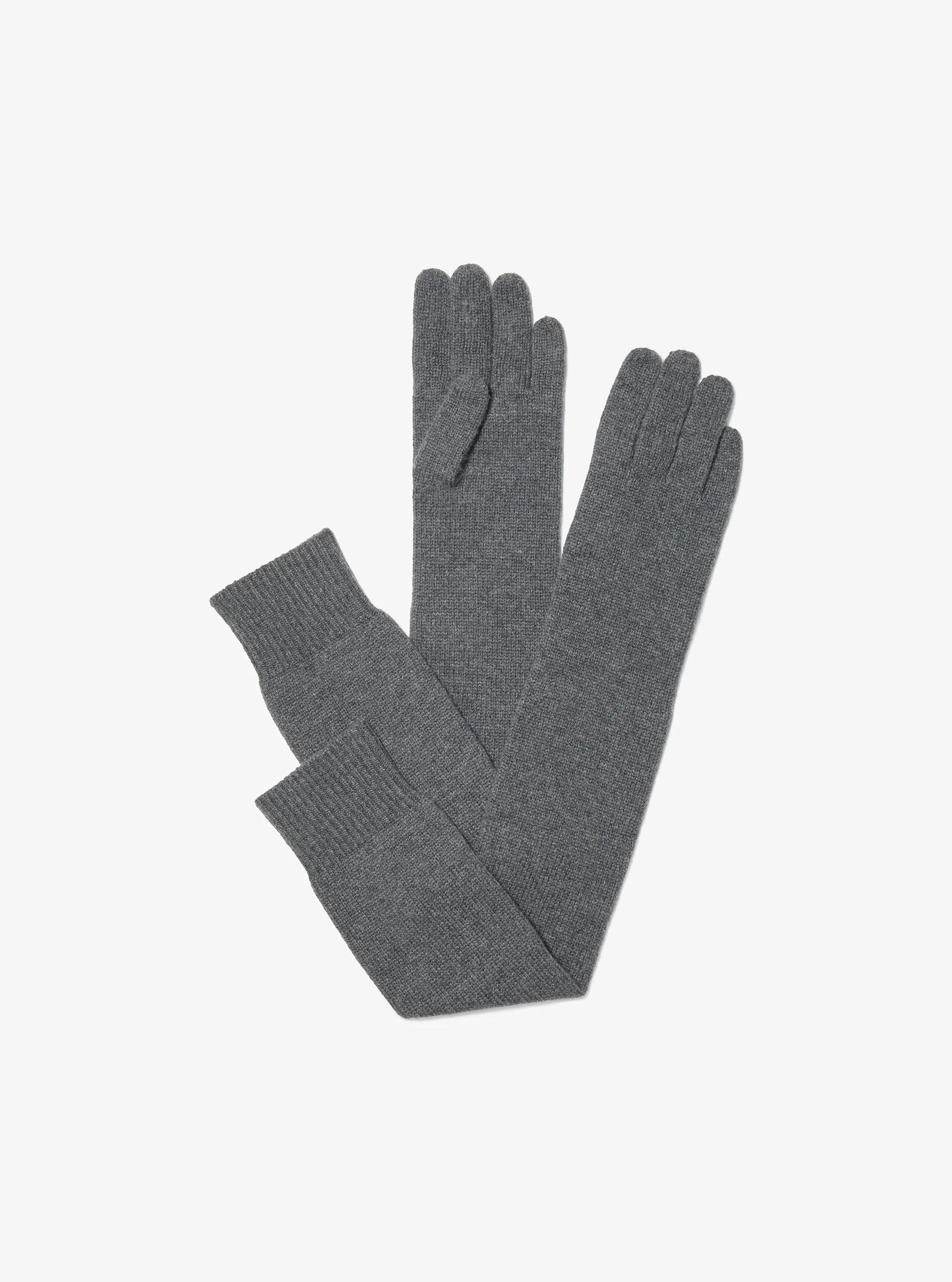 Guantes largos de lana in GRAFITO JASPEADO | Michael Kors