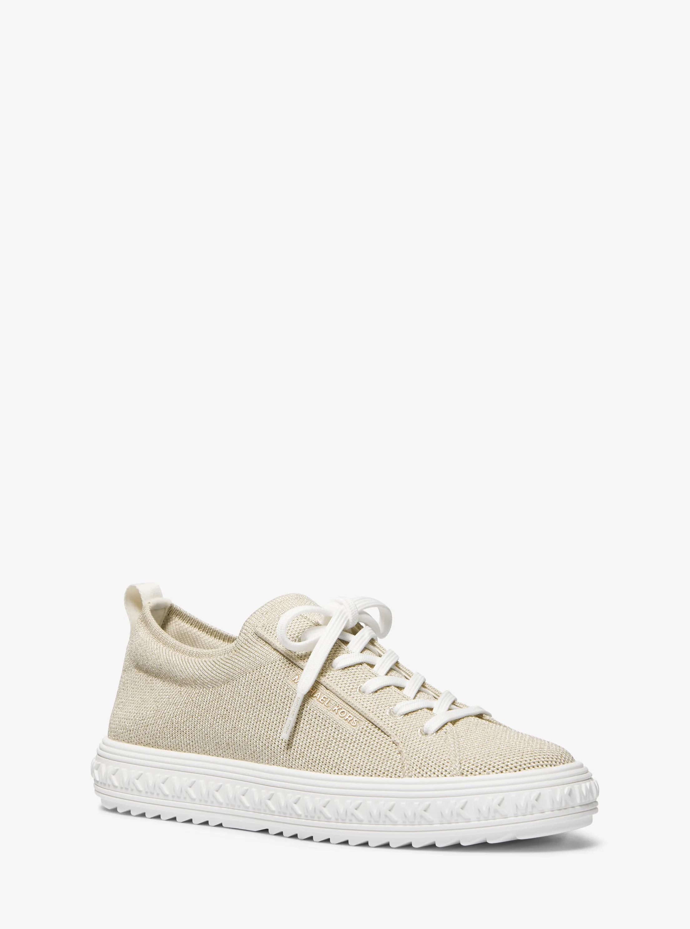 Grove Metallic Knit Sneaker in PALE GOLD | Michael Kors