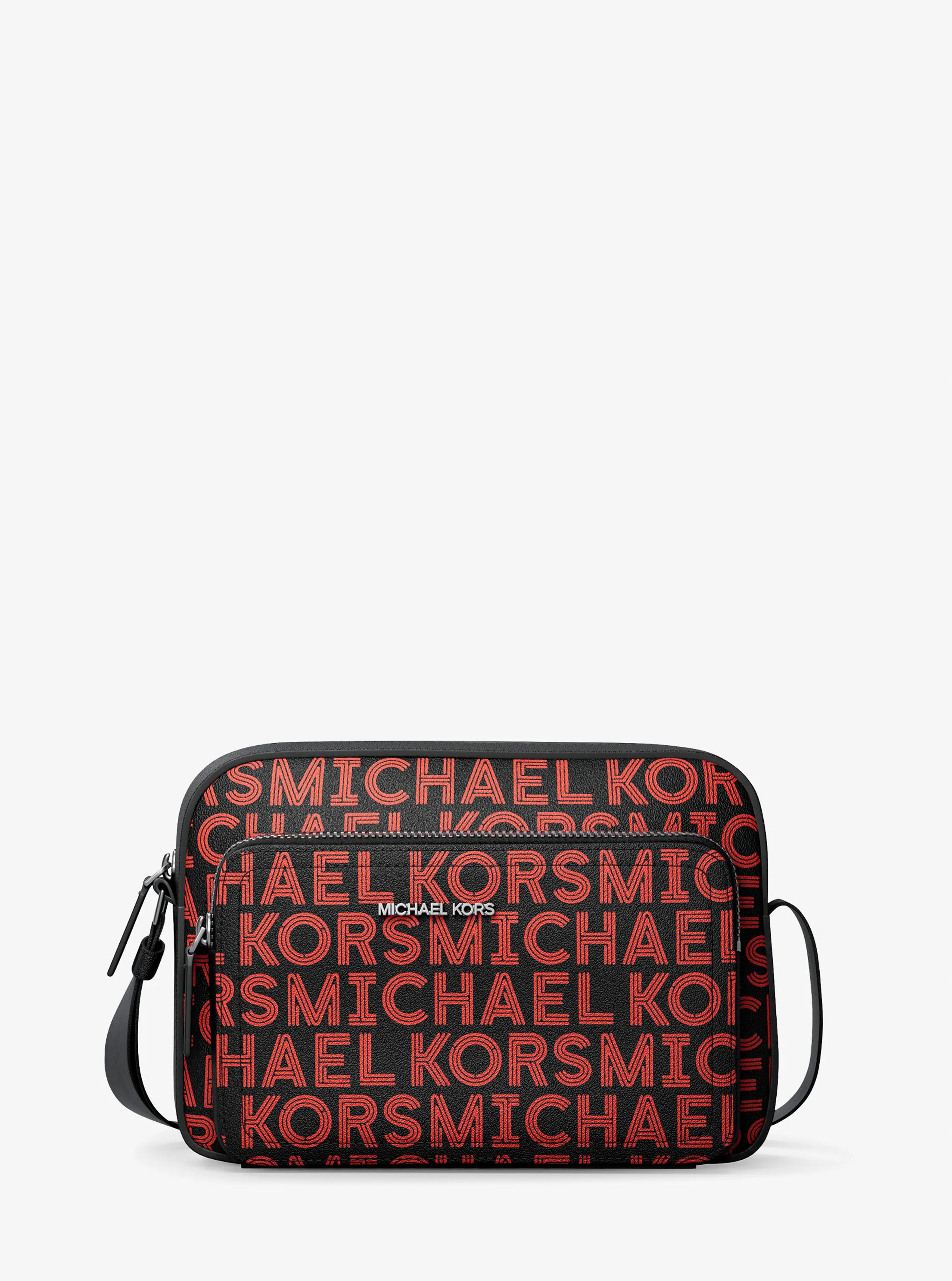 Cooper Graphic Logo Flight Bag in BRIGHT RED | Michael Kors