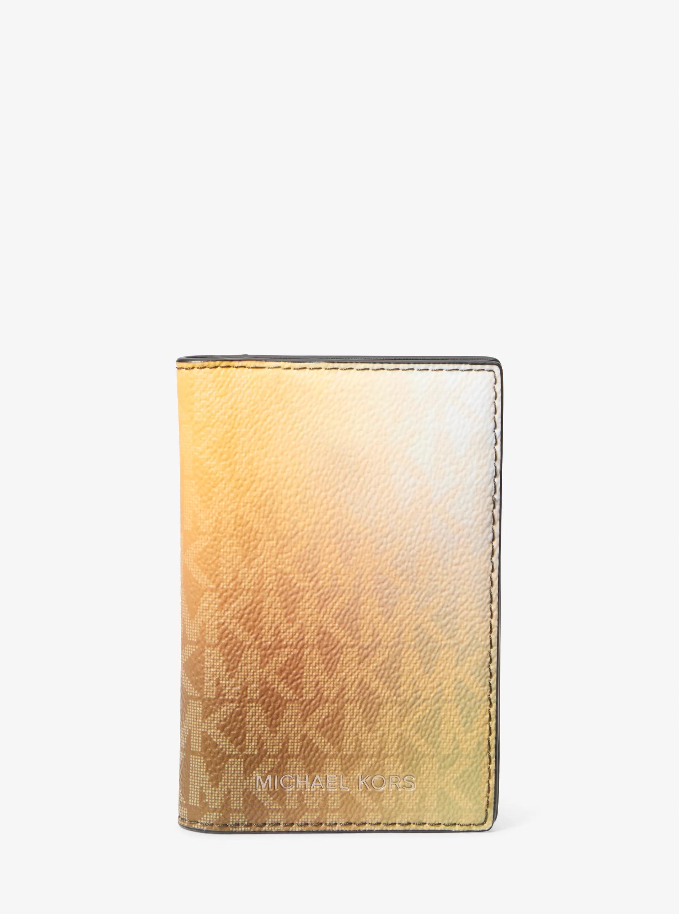 Cooper Ombr&eacute; Signature Logo Folding Card Case in OLIVE COMBO | Michael Kors