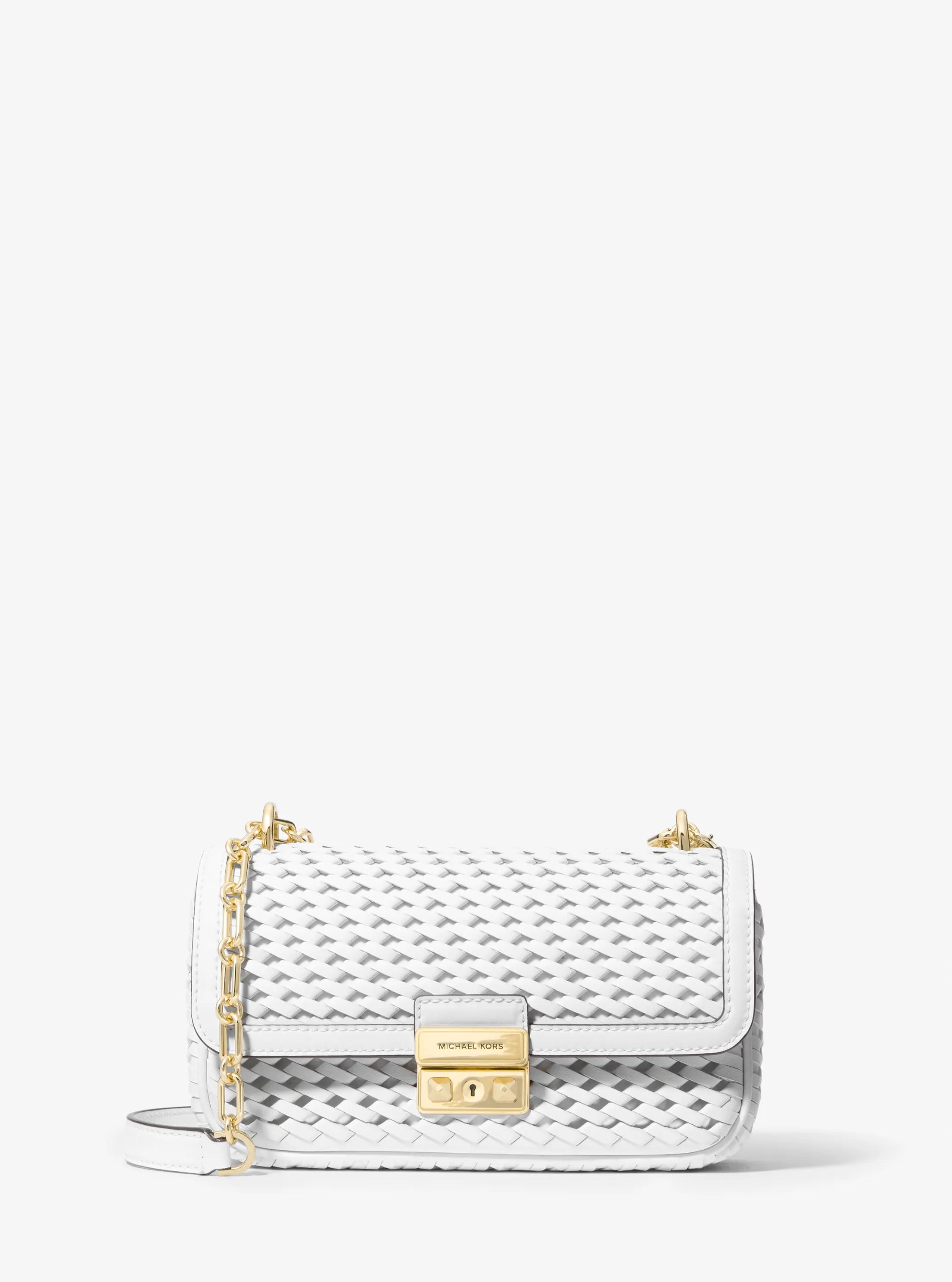 Bolso de hombro Tribeca peque&ntilde;o de piel tejida a mano