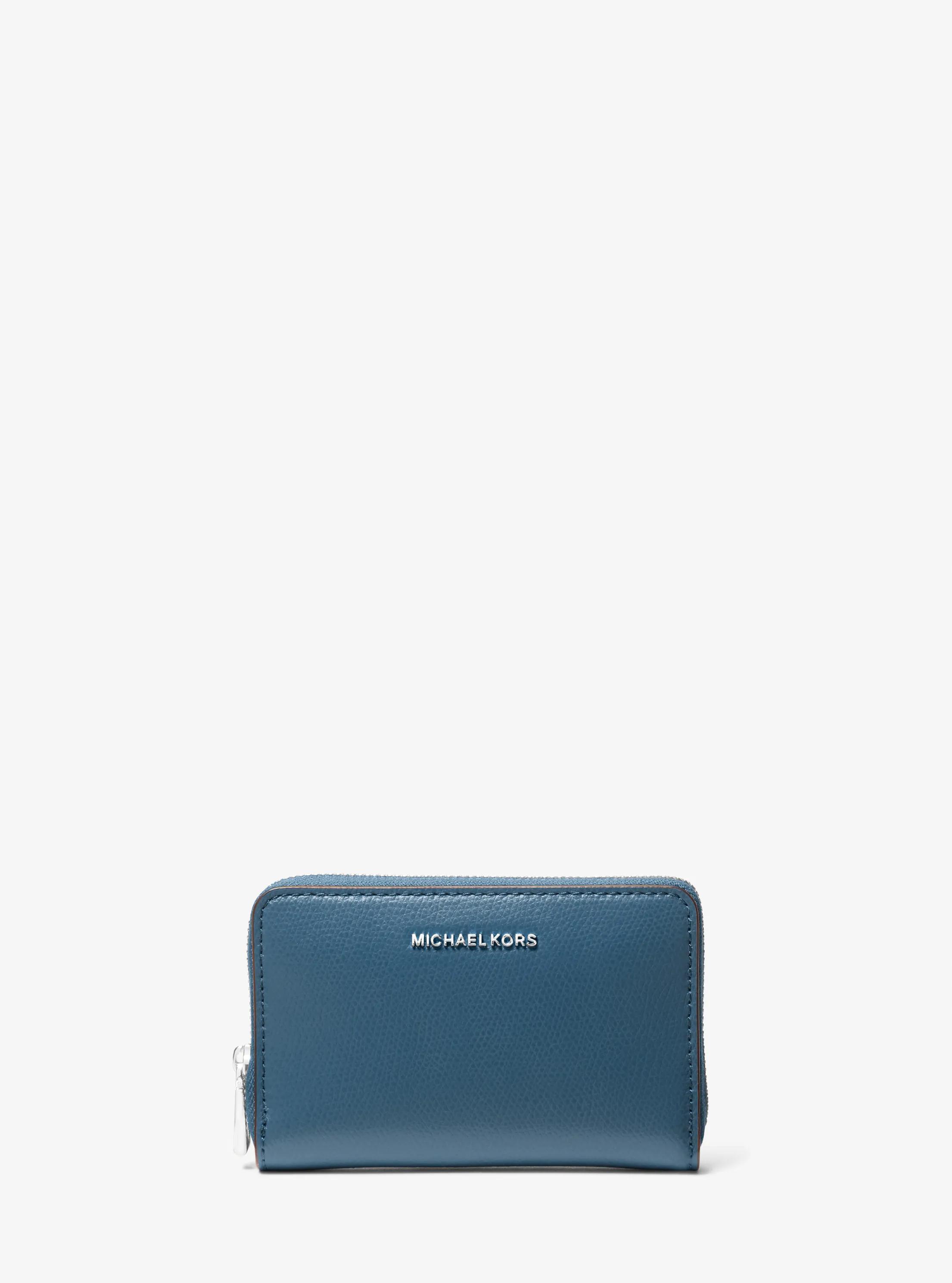 Jet Set Small Leather Wallet in DK CHAMBRAY | Michael Kors