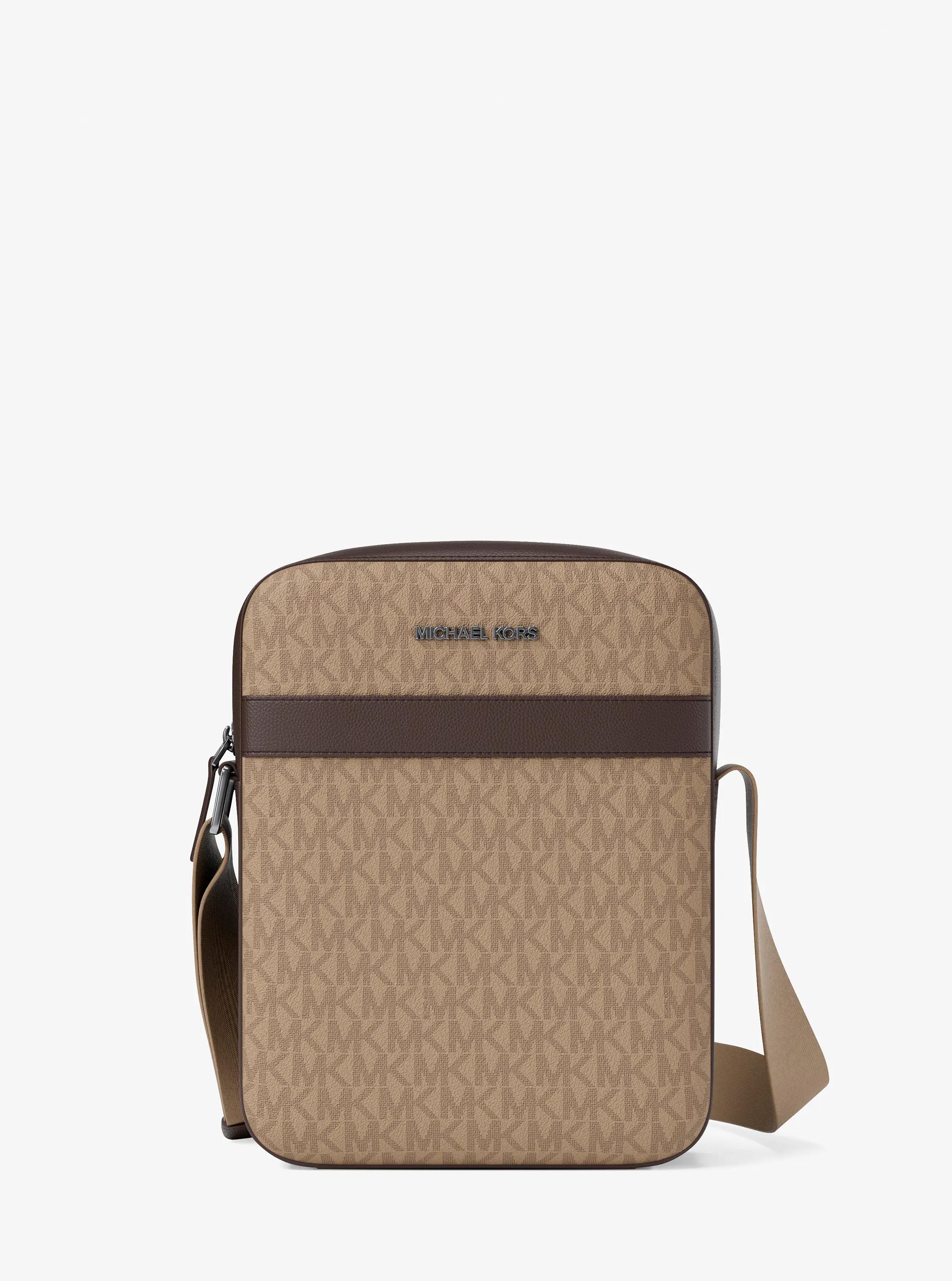 Cooper Signature Logo Flight Bag in CAMEL | Michael Kors