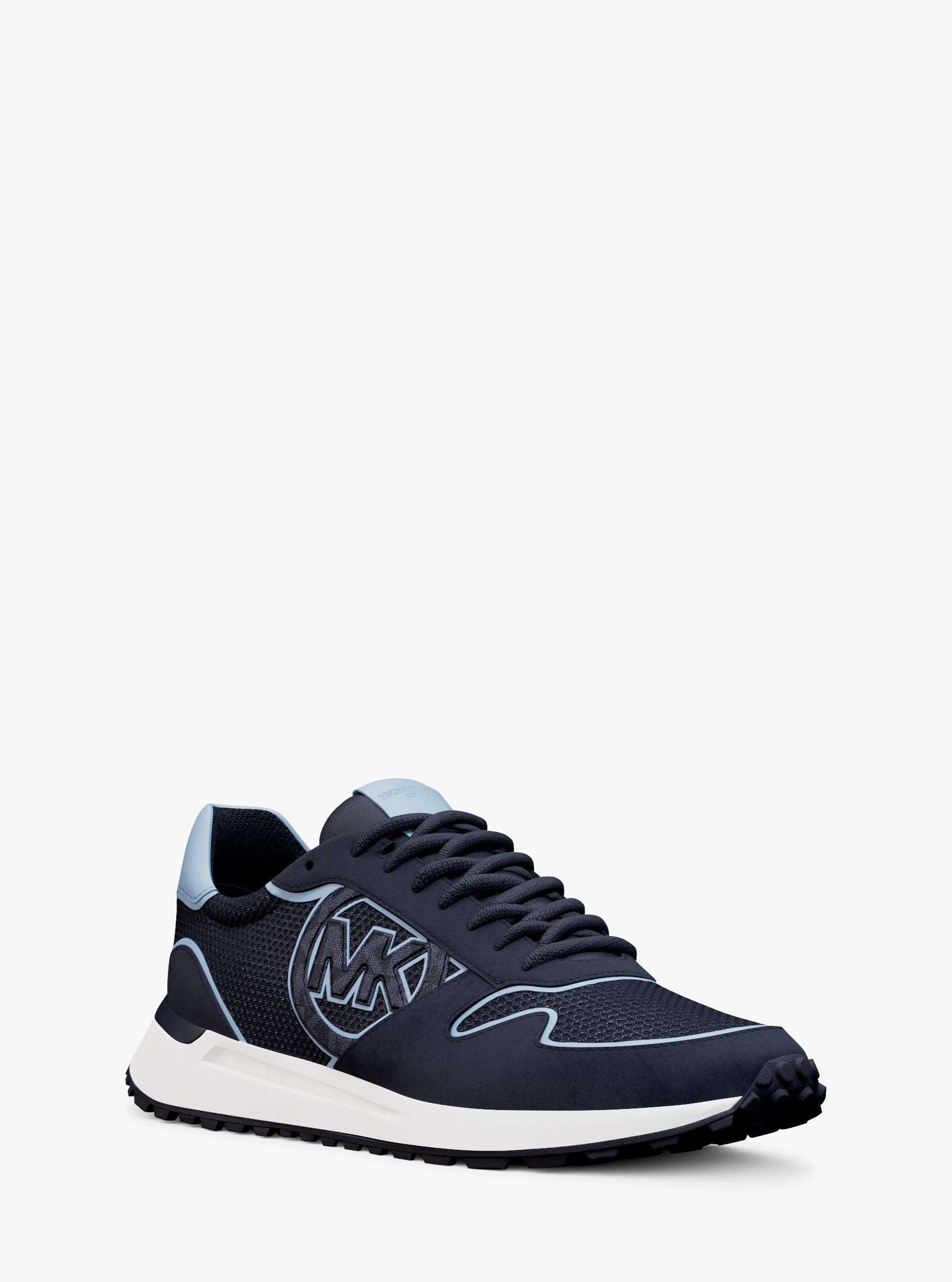 Dax Mixed-Media Trainer in LIGHT SKY | Michael Kors
