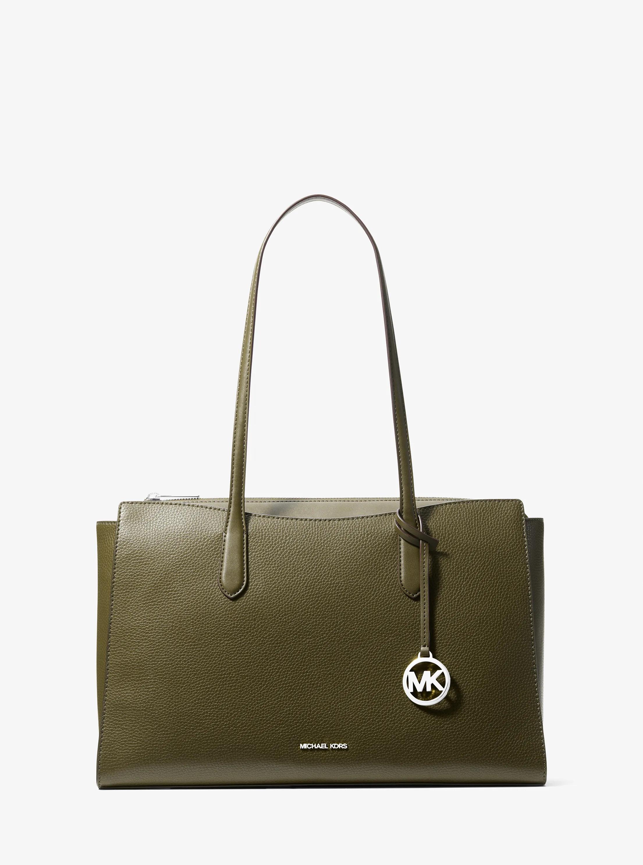 Arden Medium Pebbled Leather Tote Bag in OLIVE | Michael Kors