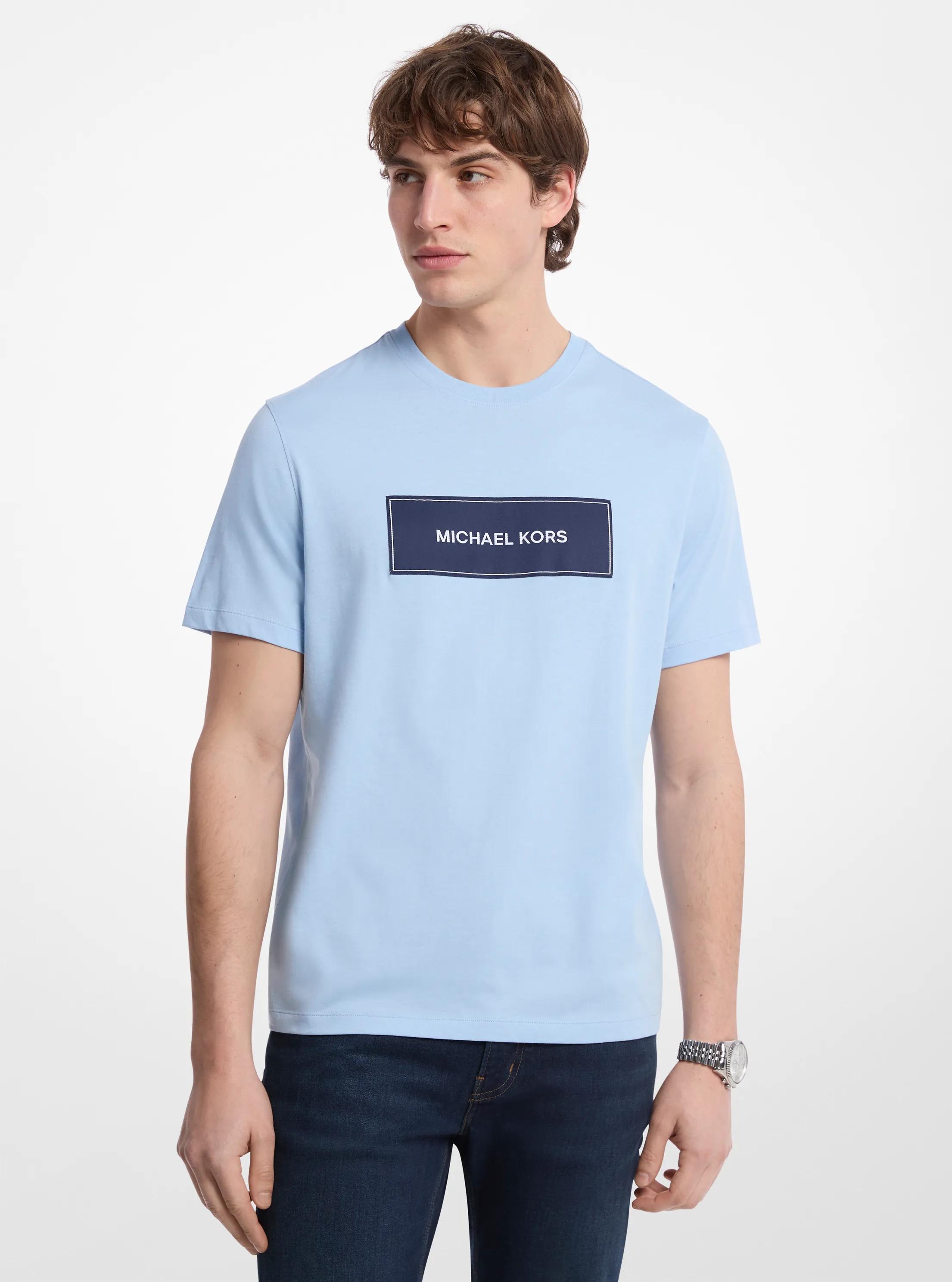 Logo Cotton T-Shirt in LIGHT SKY | Michael Kors